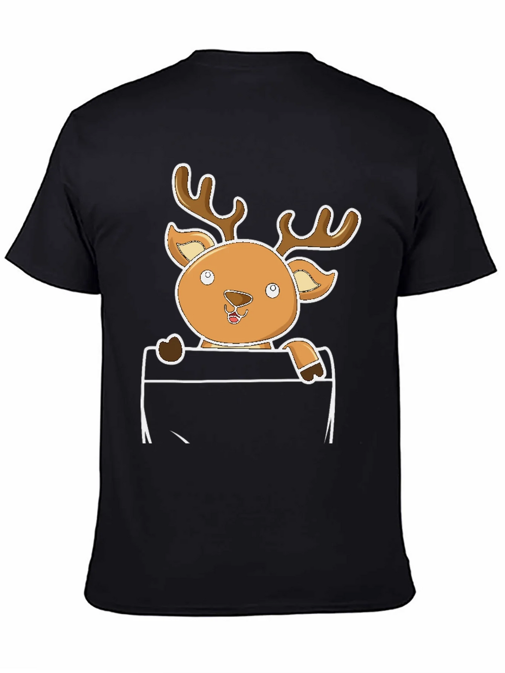 Cute Reindeer Pocket T-Shirt