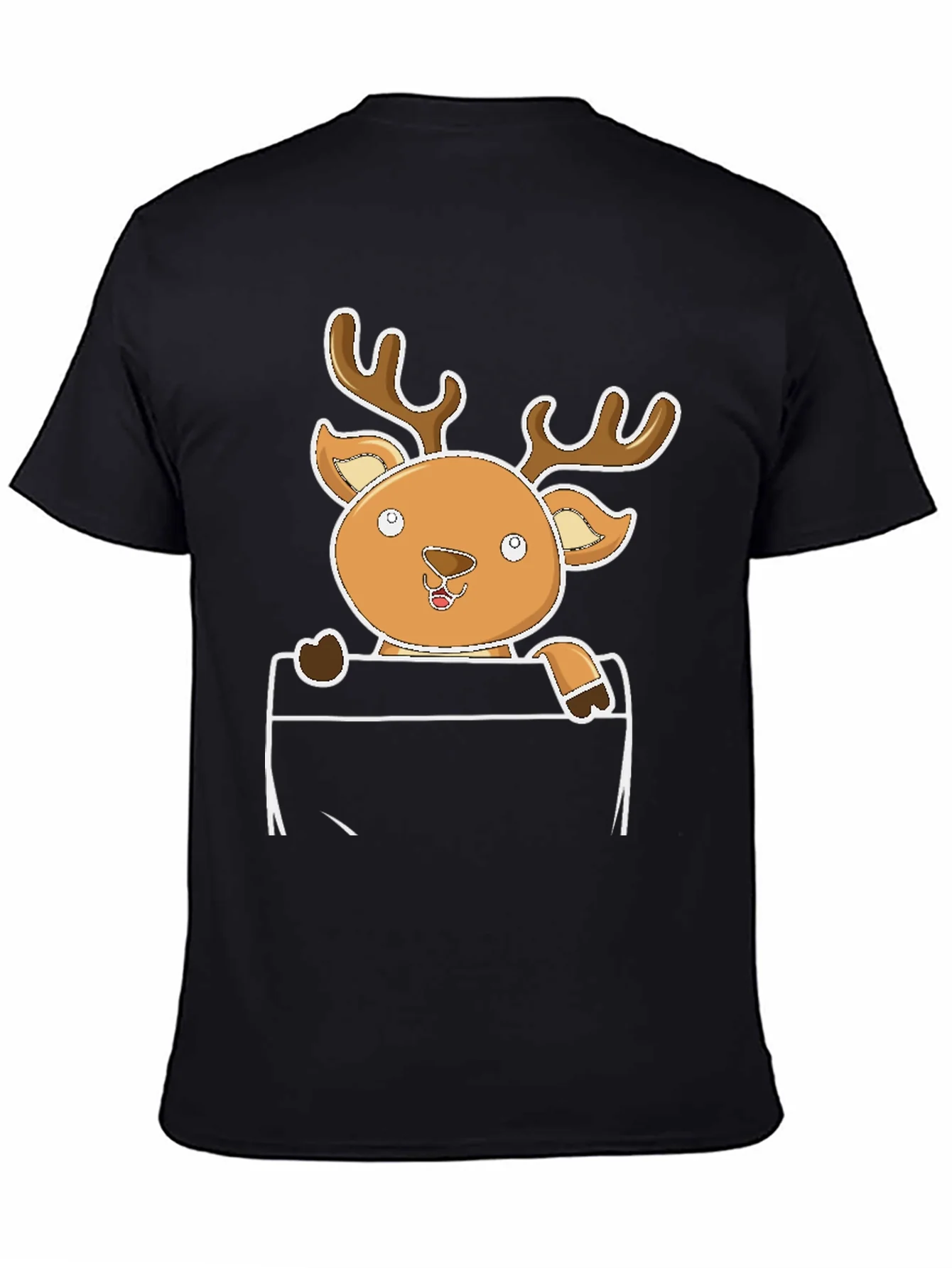Cute Reindeer Pocket T-Shirt
