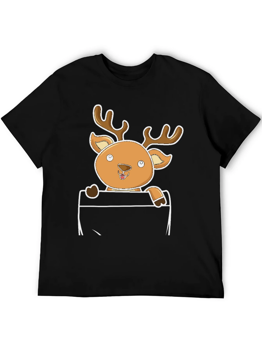 Cute Reindeer Pocket T-Shirt