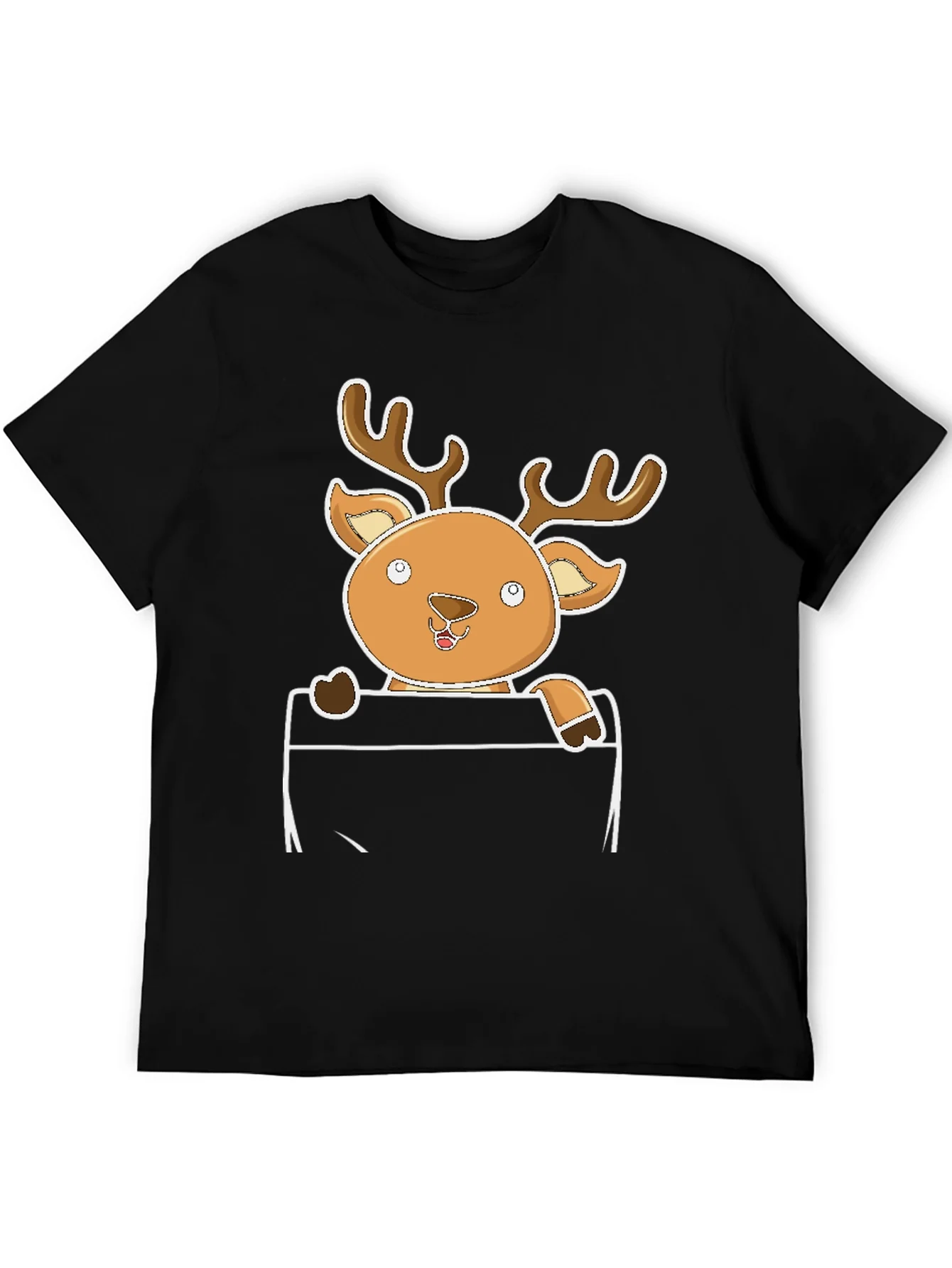 Cute Reindeer Pocket T-Shirt