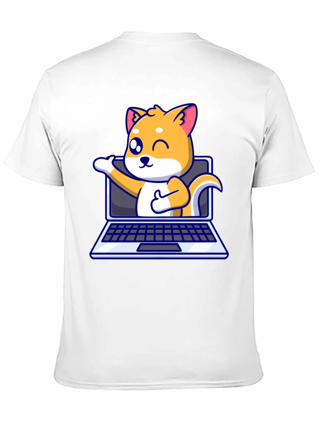 Funny Dog Laptop T-Shirt - Shiba Inu Lover Tee