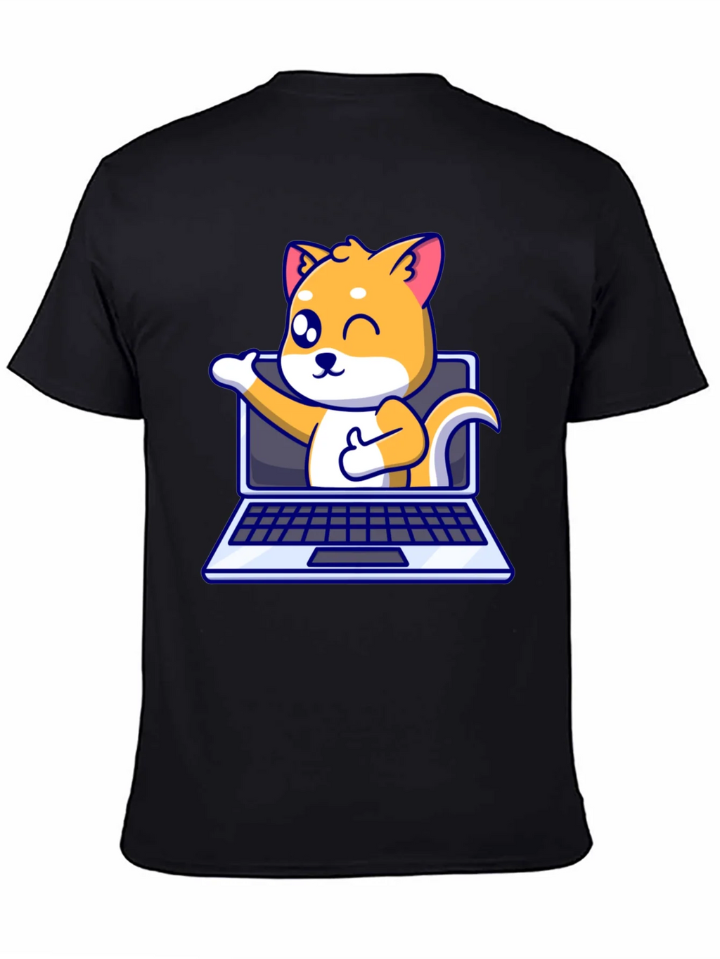 Funny Dog Laptop T-Shirt - Shiba Inu Lover Tee
