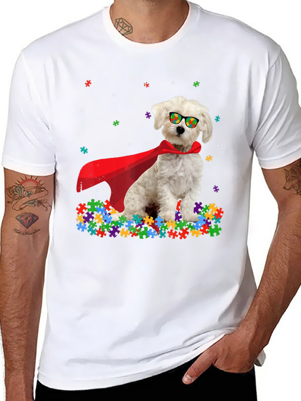 Autism Awareness Dog Graphic Tee