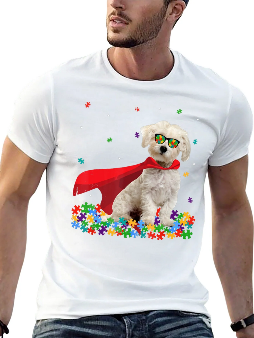 Autism Awareness Dog Graphic Tee