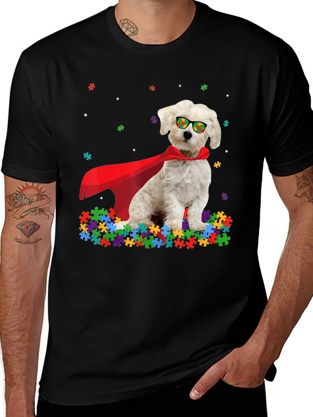 Autism Awareness Dog Graphic Tee