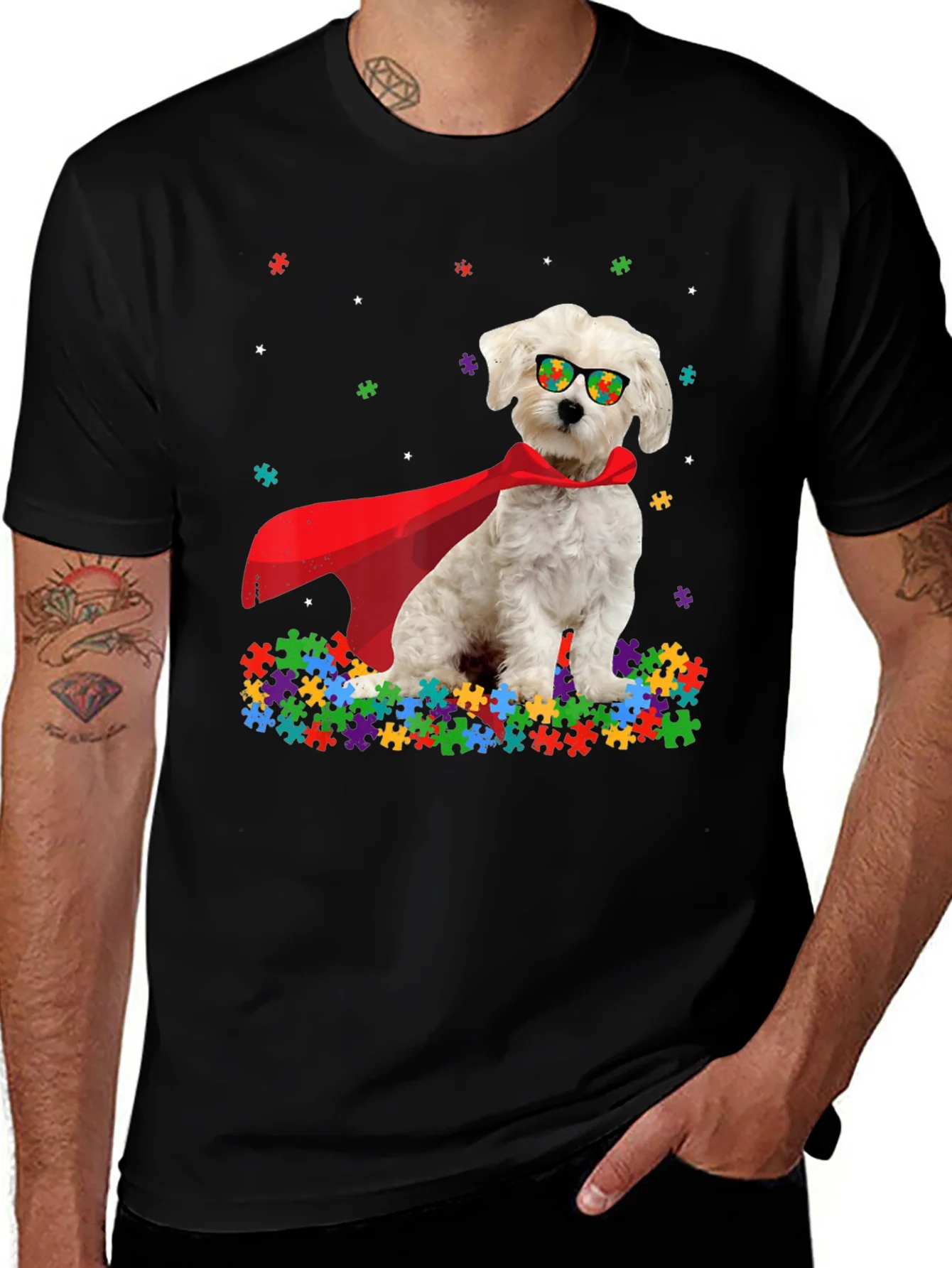 Autism Awareness Dog Graphic Tee