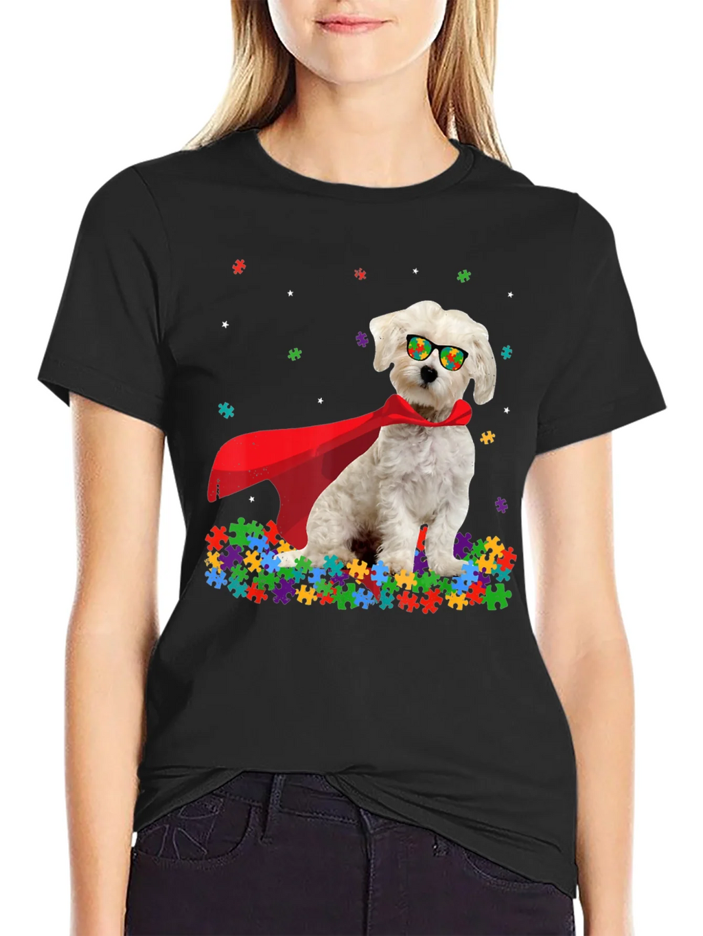 Autism Awareness Dog Graphic Tee