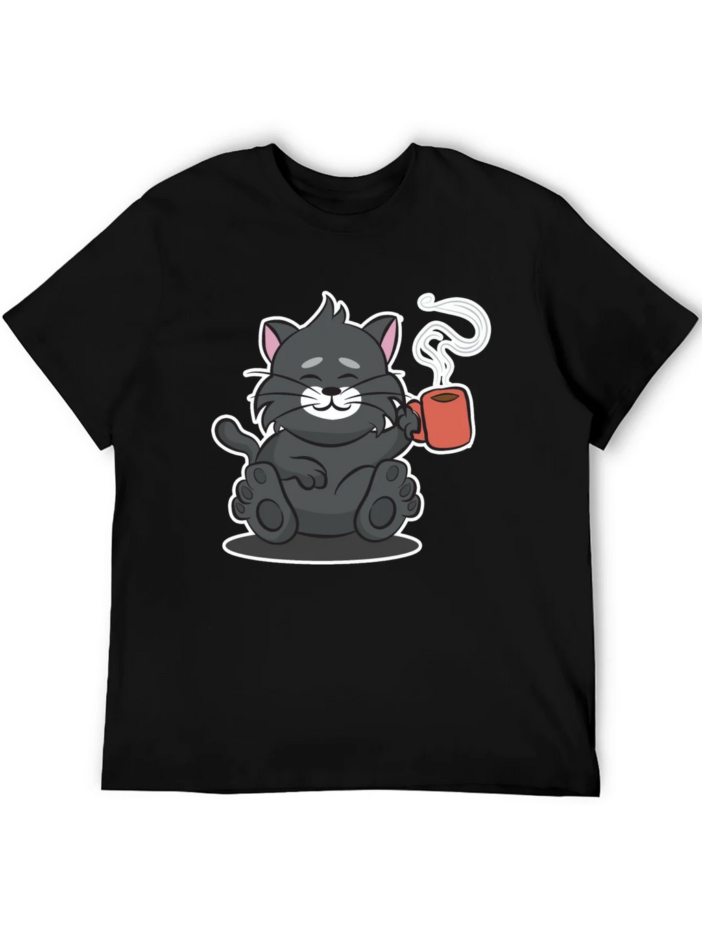 Cute Cat Coffee Lover T-Shirt