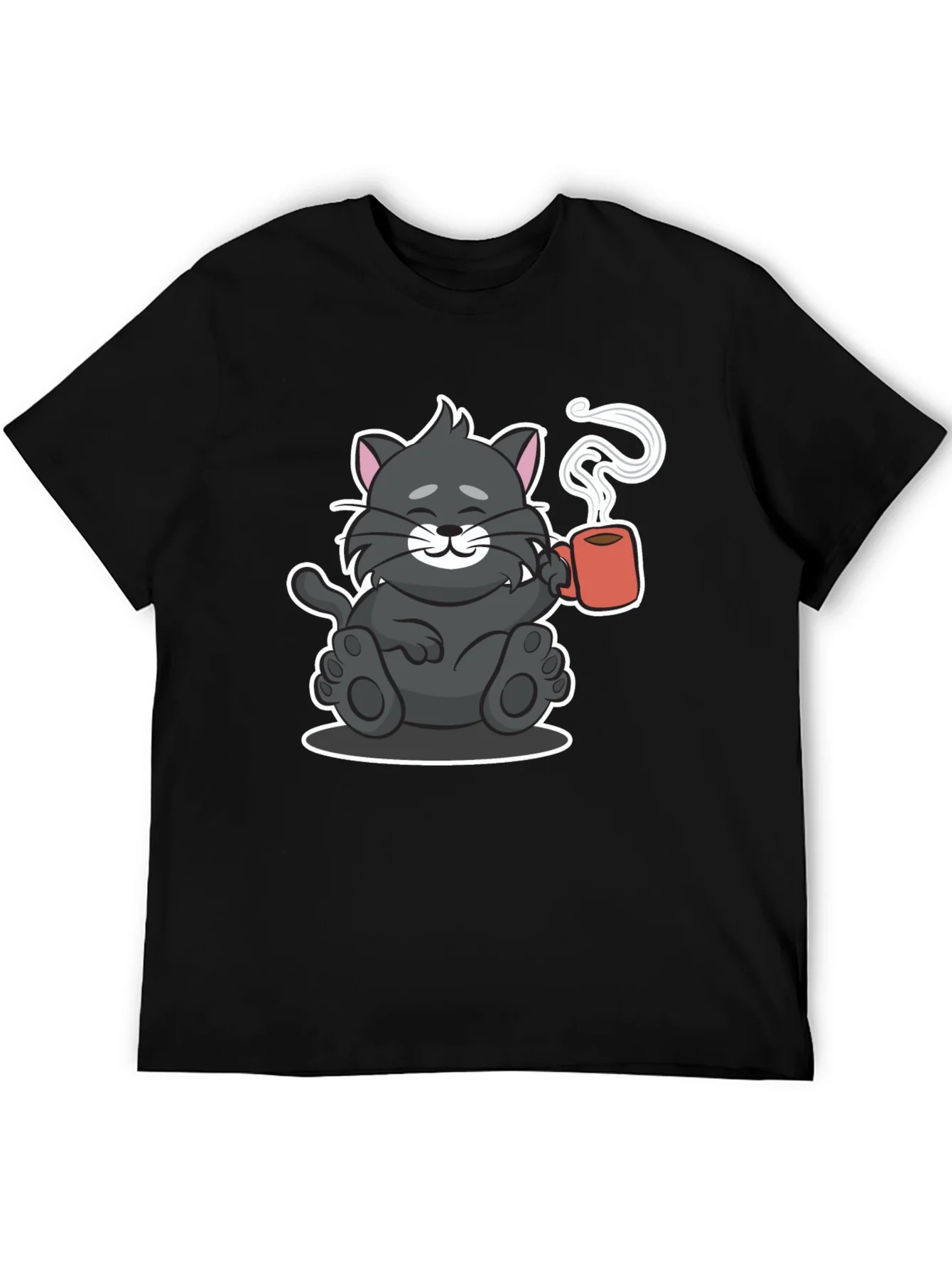 Cute Cat Coffee Lover T-Shirt