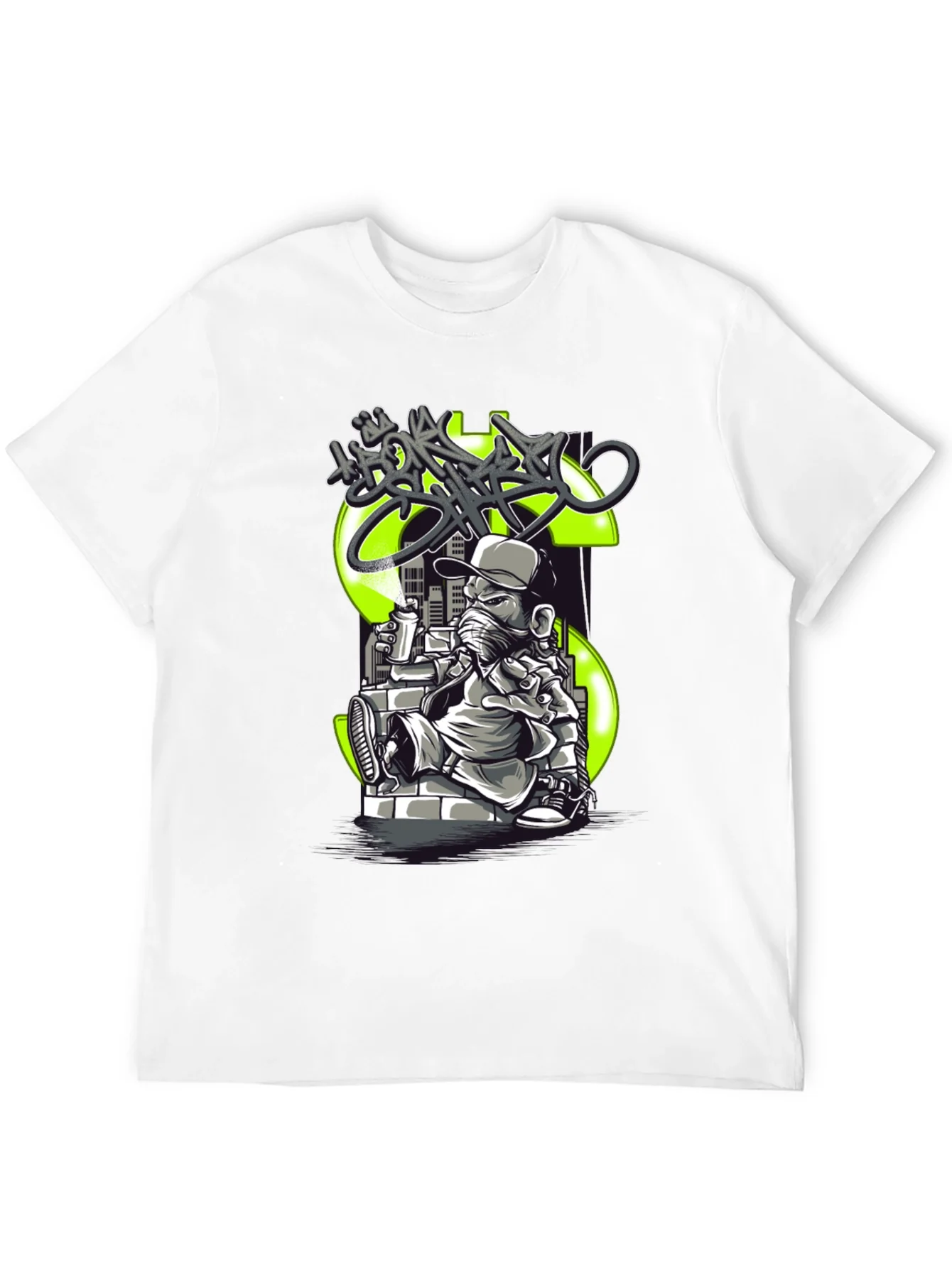 Urban Streetwear Tee - Money Graffiti Design