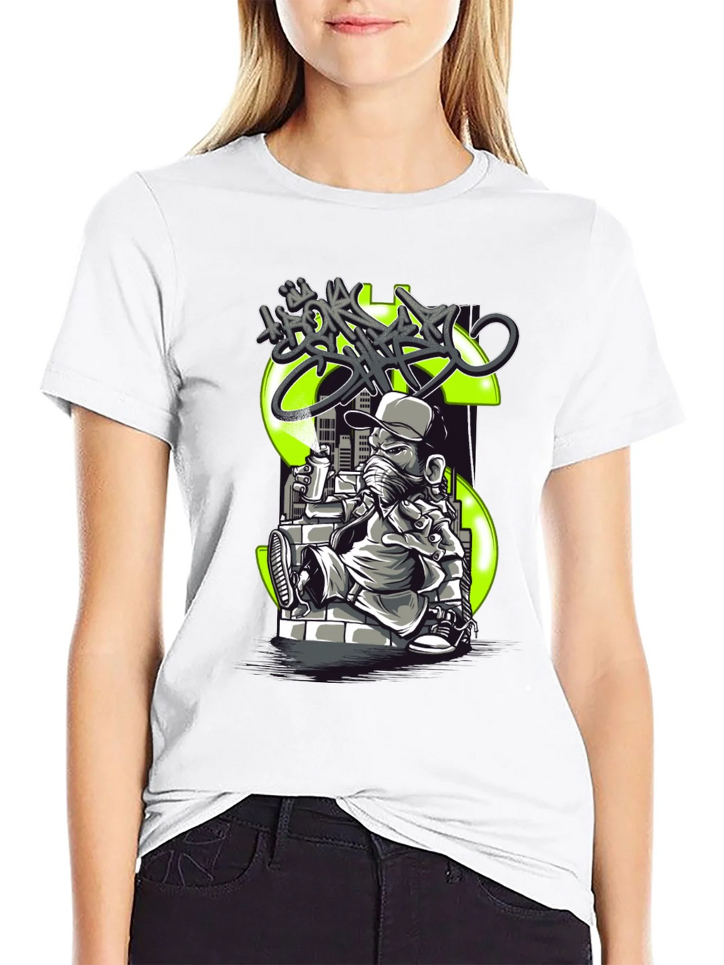 Urban Streetwear Tee - Money Graffiti Design