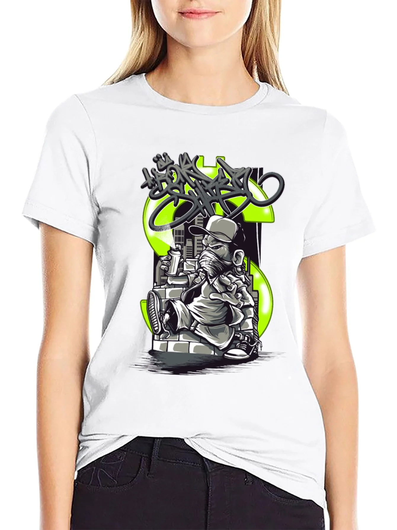 Urban Streetwear Tee - Money Graffiti Design