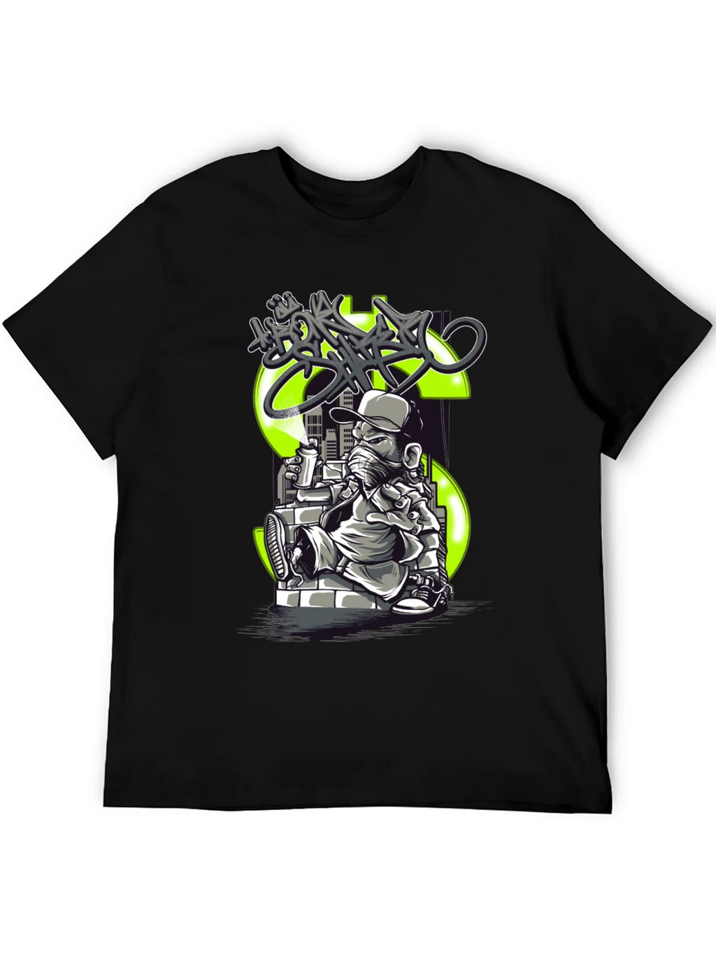 Urban Streetwear Tee - Money Graffiti Design