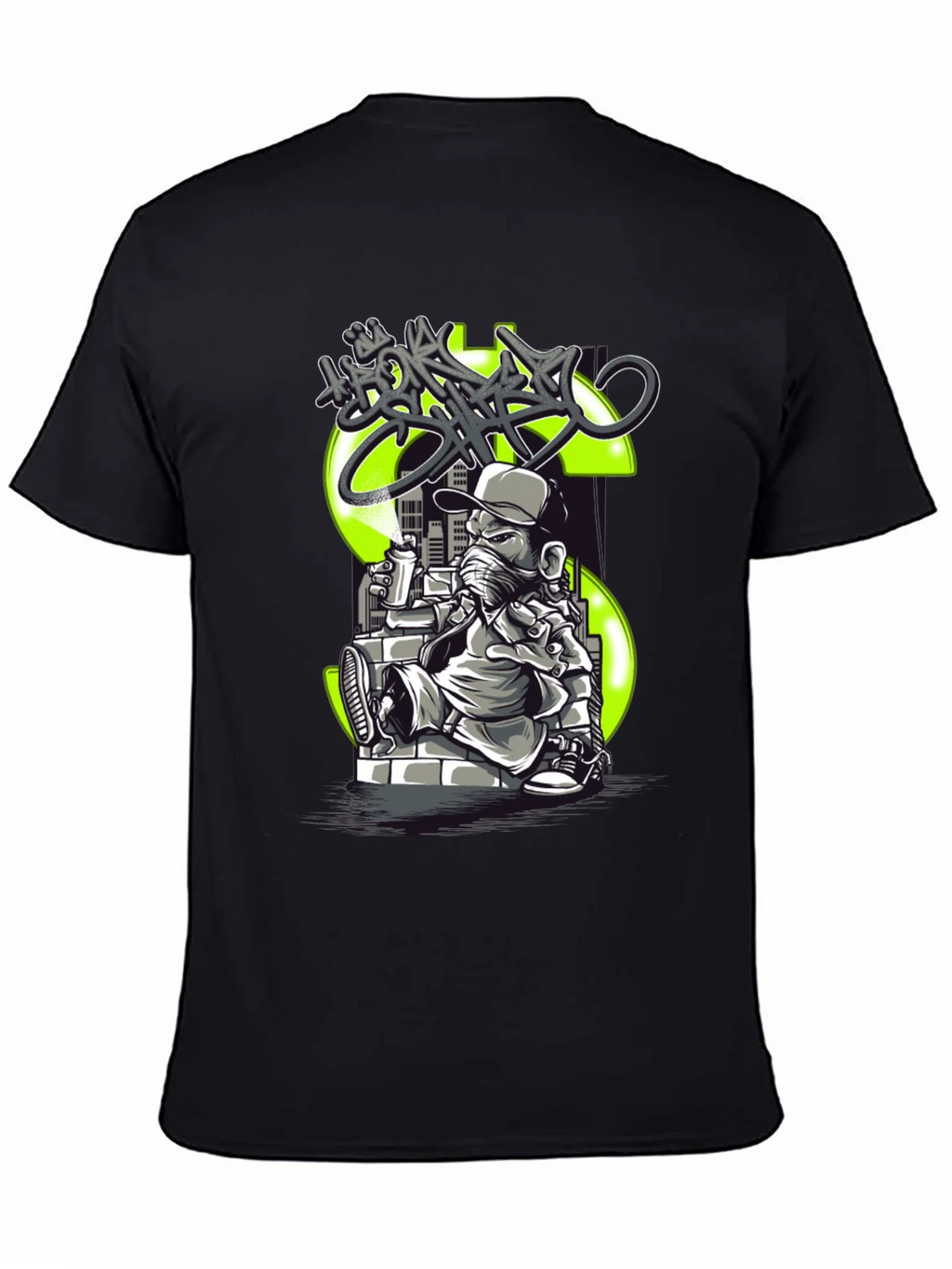 Urban Streetwear Tee - Money Graffiti Design