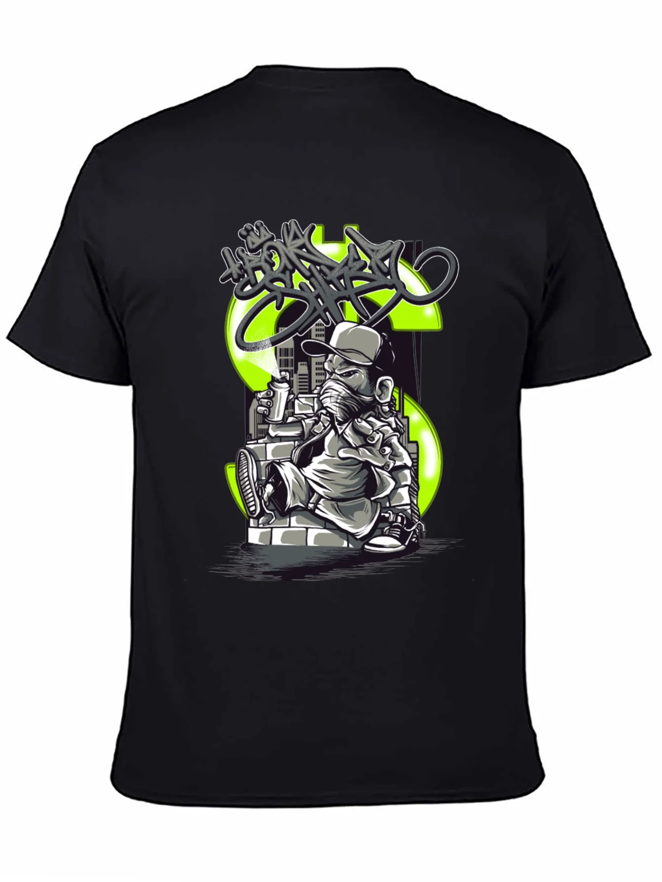 Urban Streetwear Tee - Money Graffiti Design
