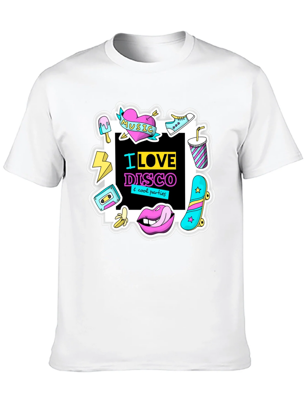 I Love Disco Graphic Tee - 80s Nostalgia
