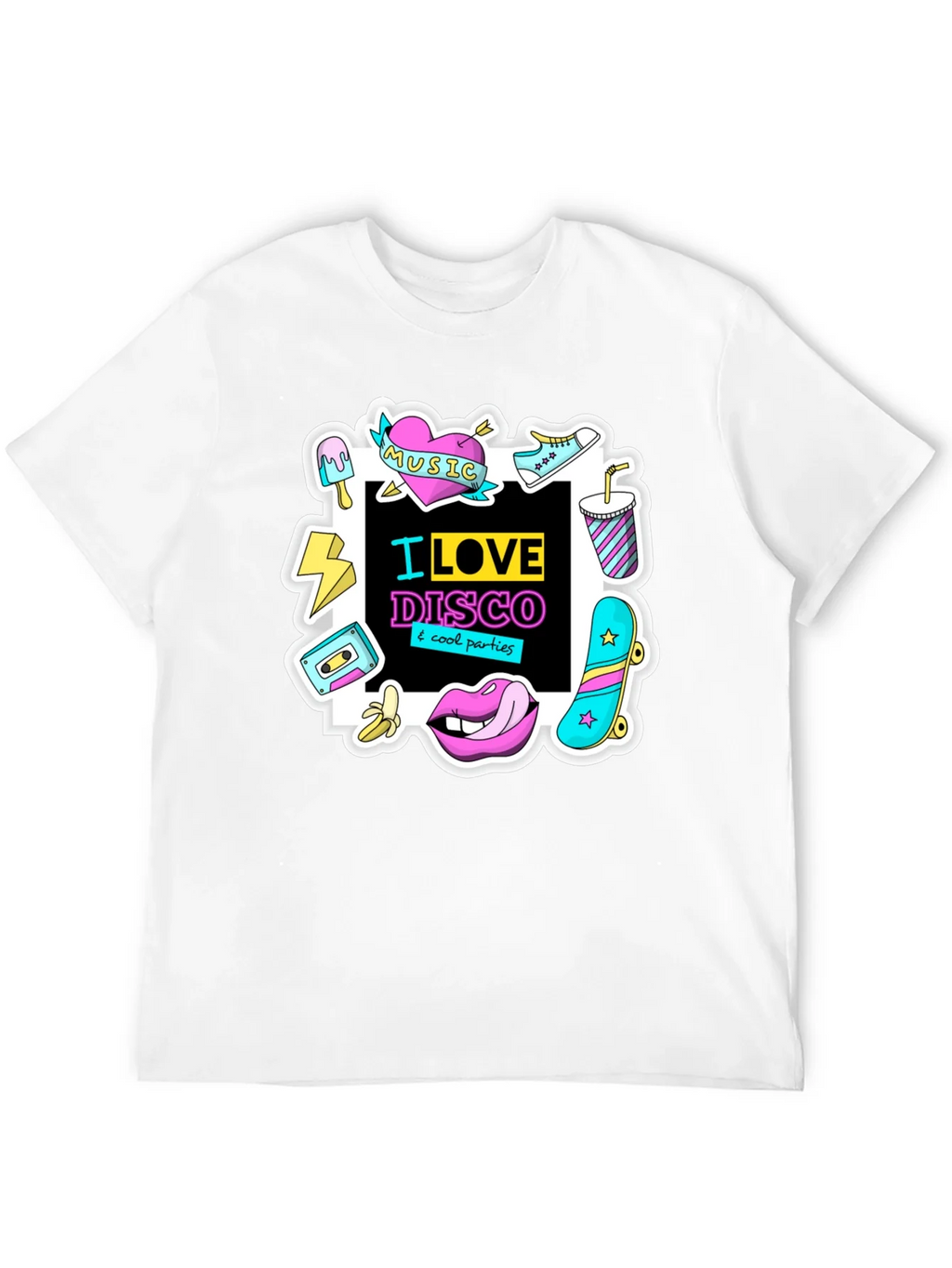 I Love Disco Graphic Tee - 80s Nostalgia