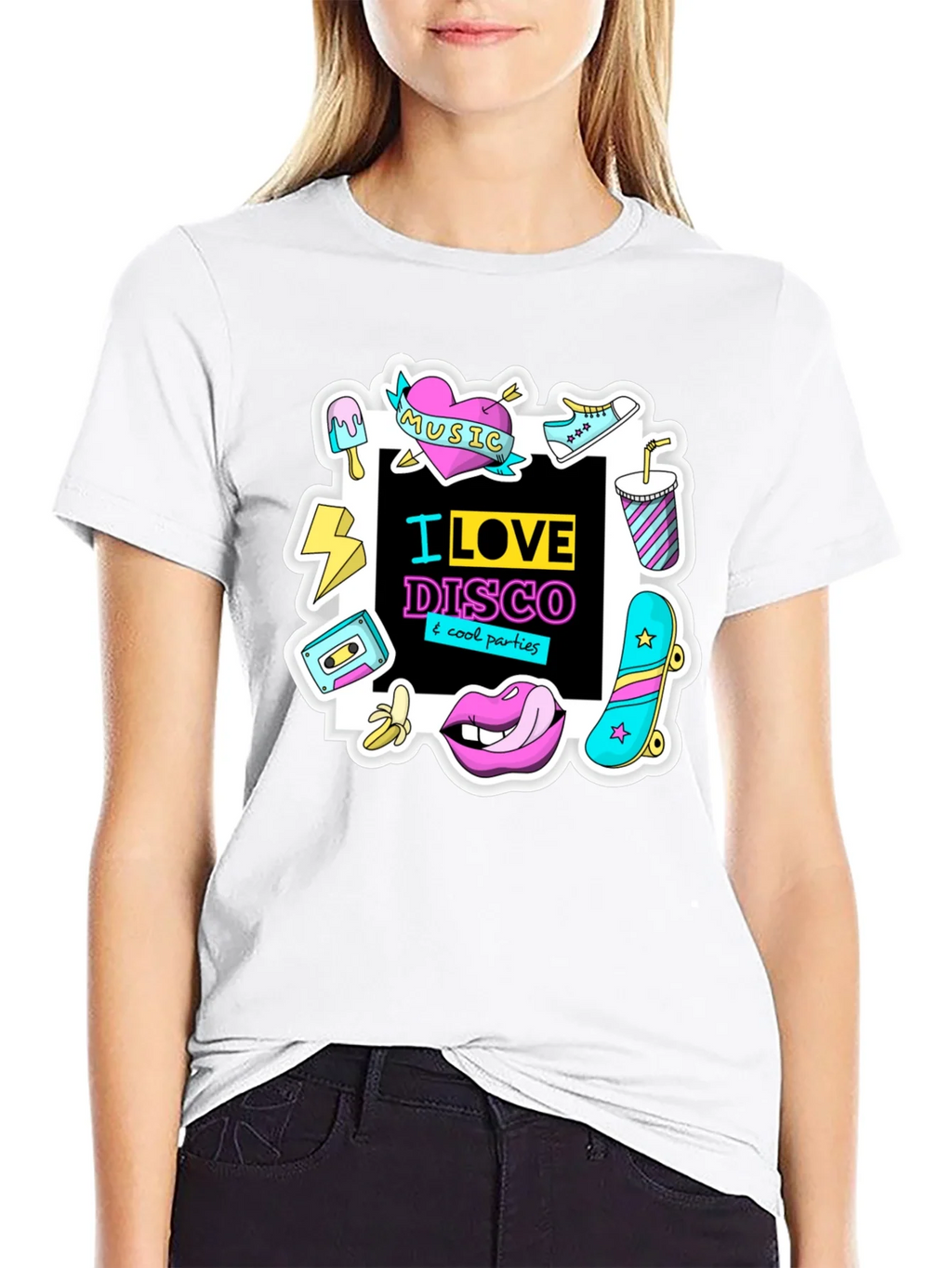 I Love Disco Graphic Tee - 80s Nostalgia