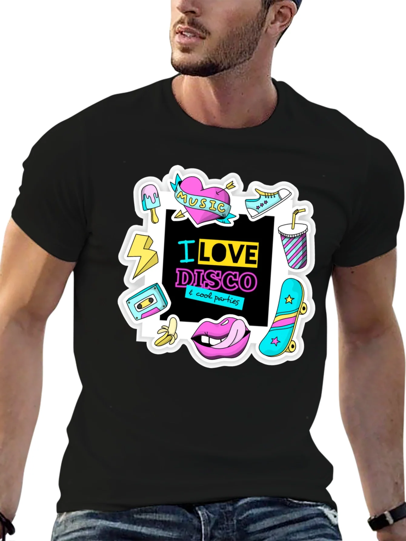 I Love Disco Graphic Tee - 80s Nostalgia