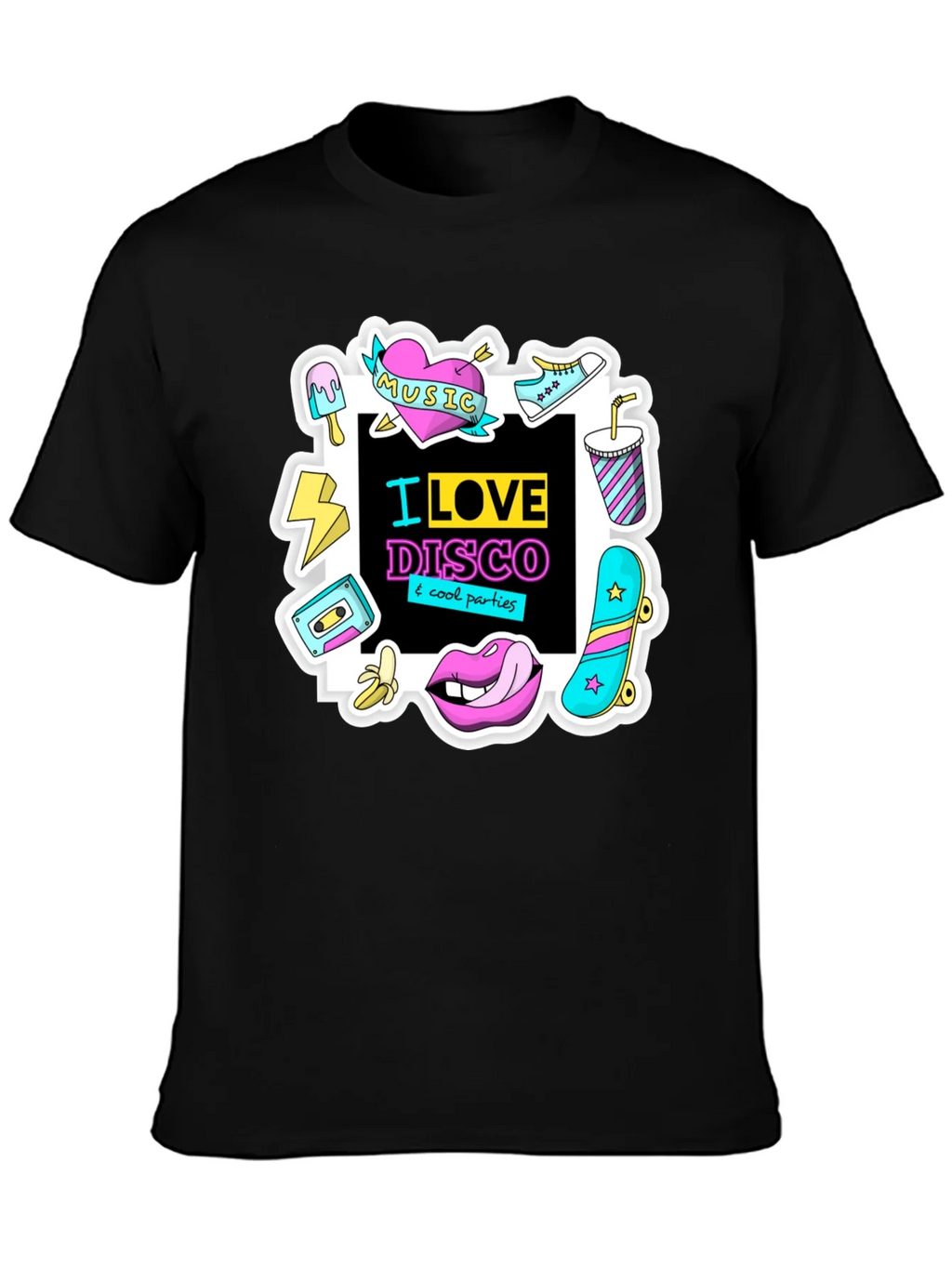 I Love Disco Graphic Tee - 80s Nostalgia