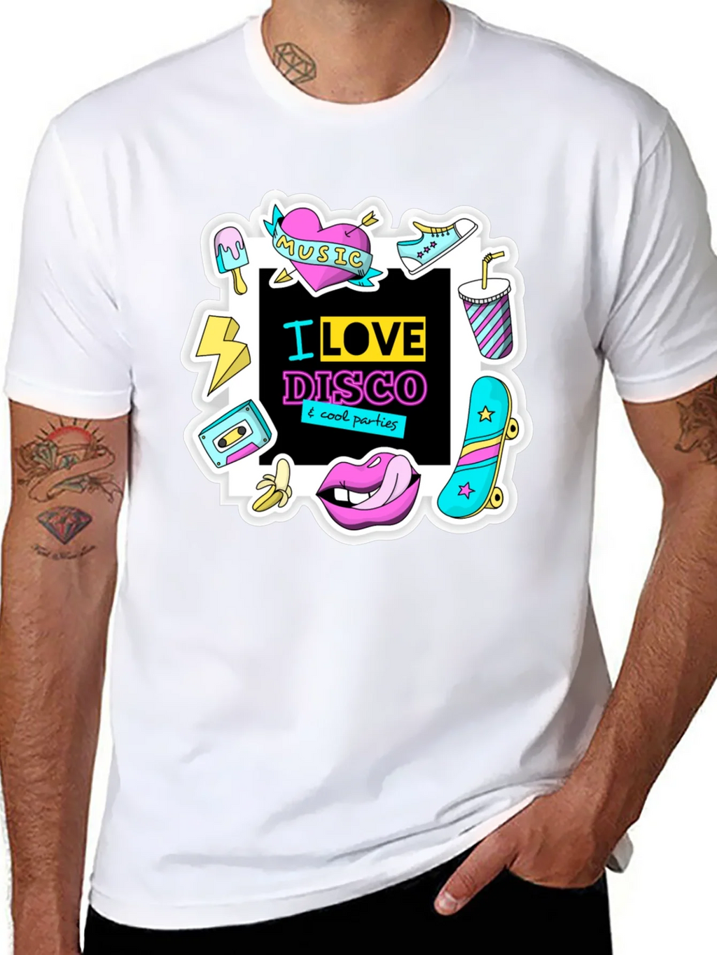 I Love Disco Graphic Tee - 80s Nostalgia