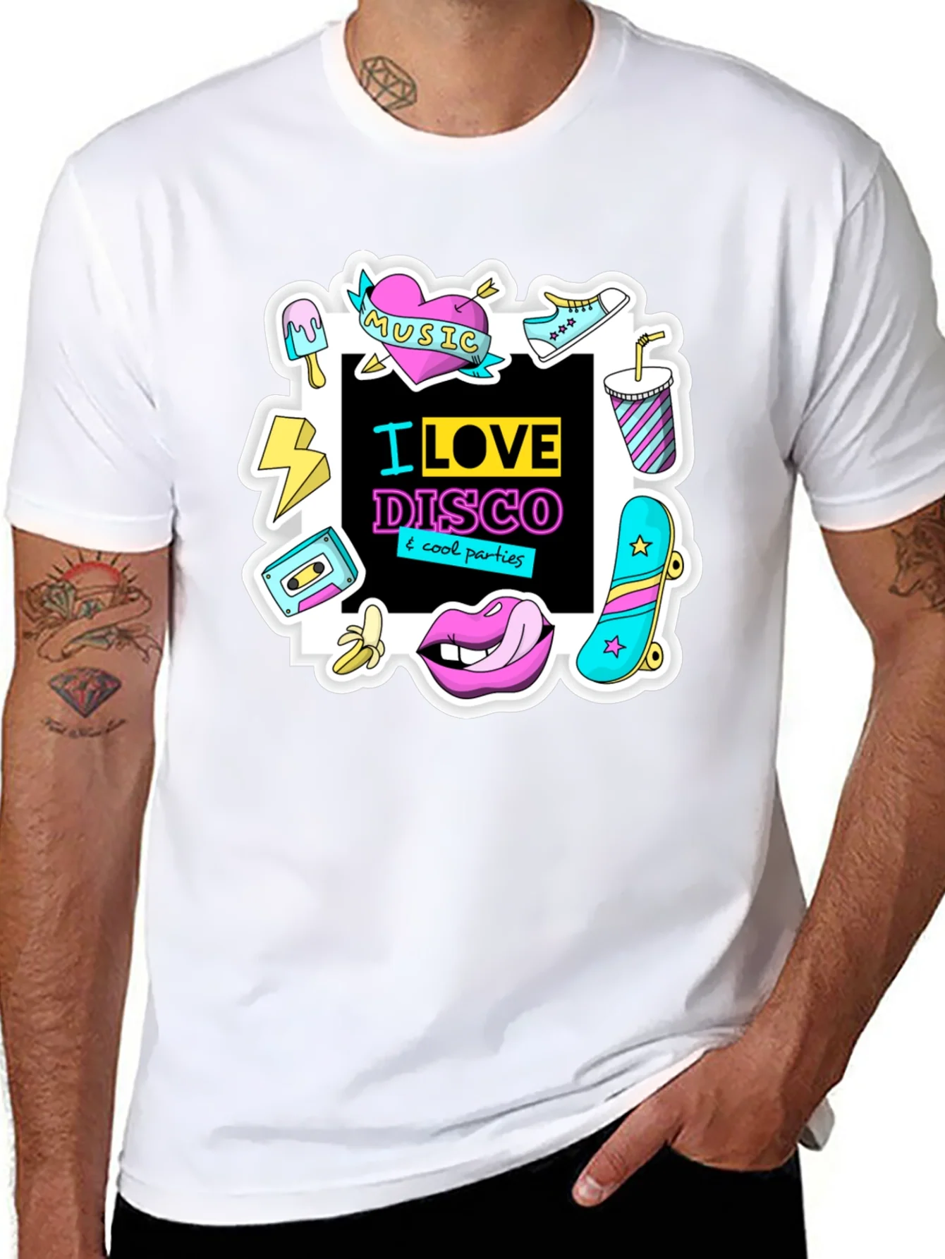 I Love Disco Graphic Tee - 80s Nostalgia