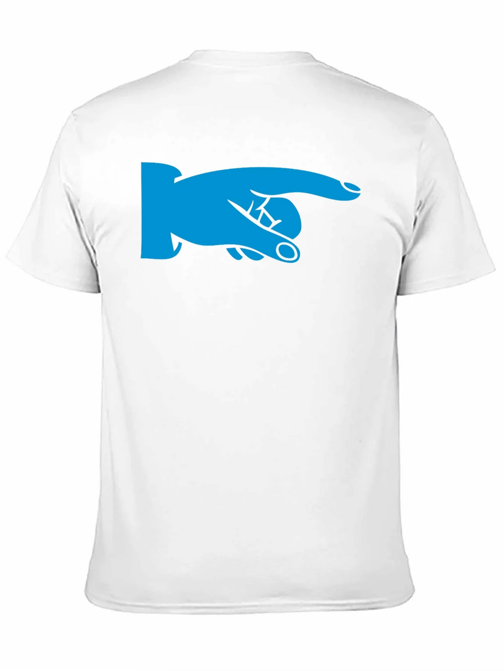 Pointing Finger Graphic Tee - Black Cotton Shirt