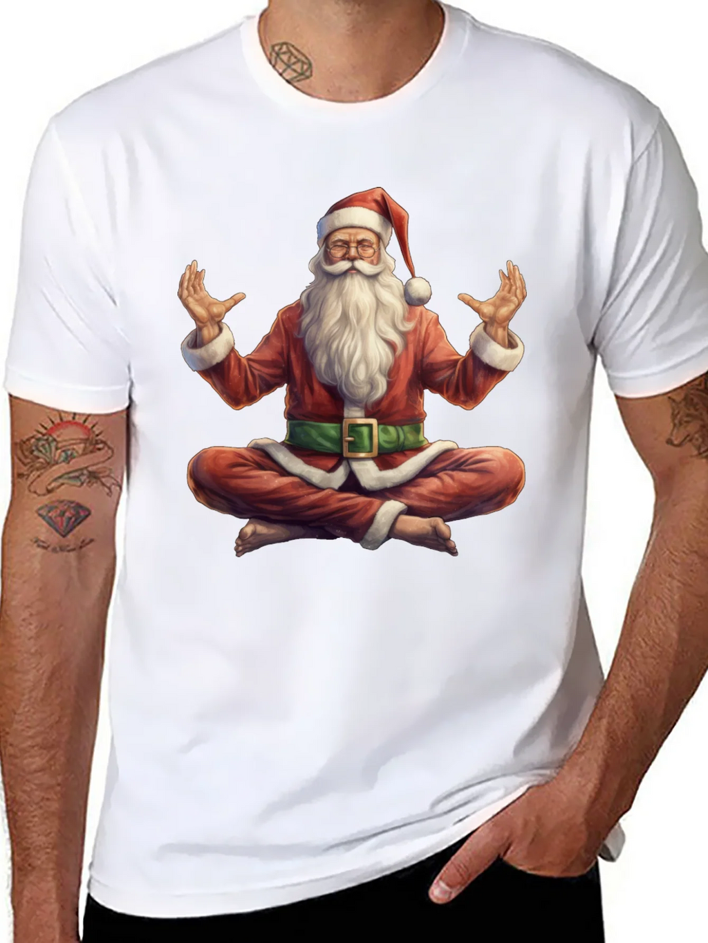 Zen Santa T-Shirt - Meditating Holiday Apparel
