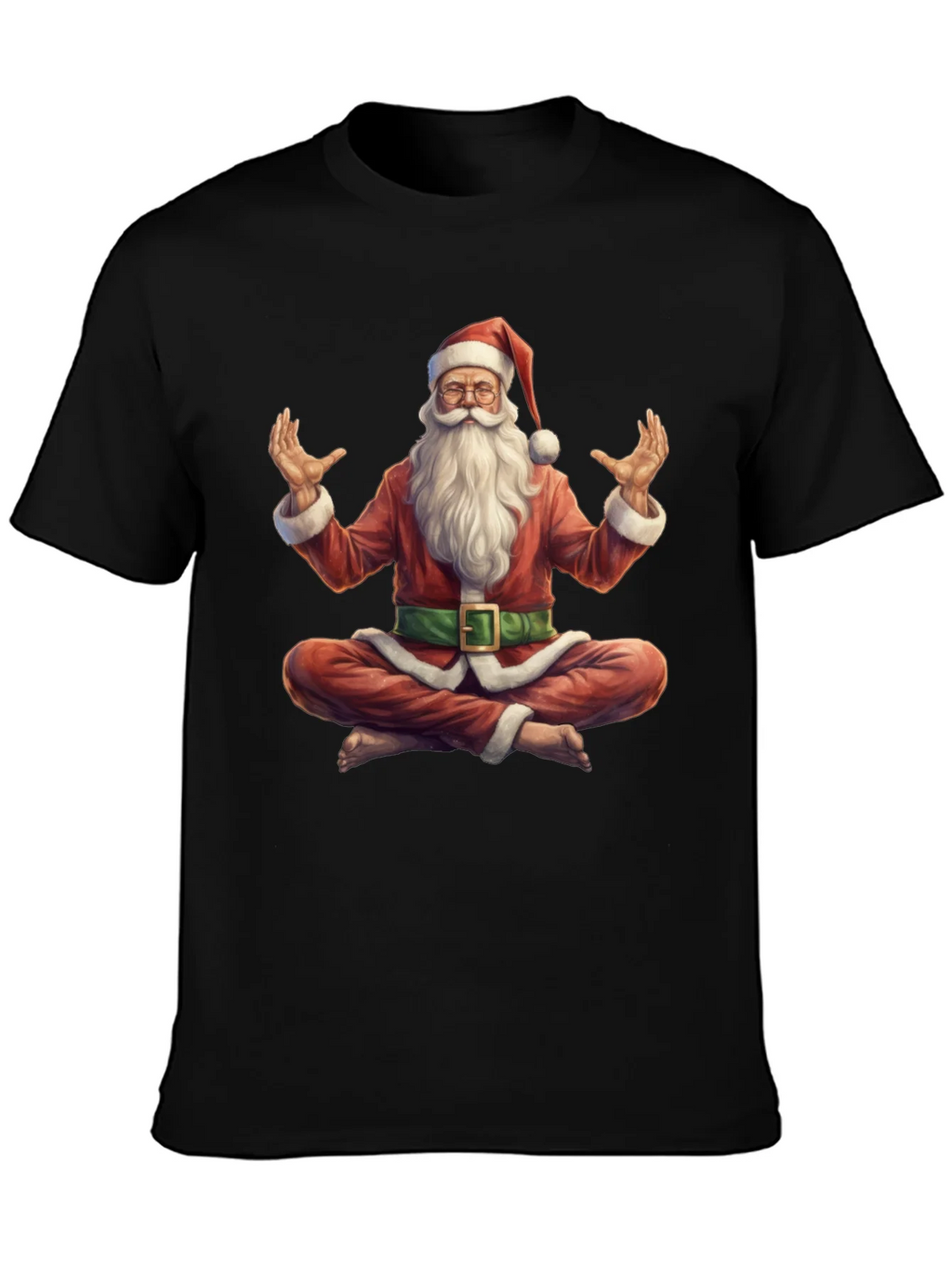 Zen Santa T-Shirt - Meditating Holiday Apparel