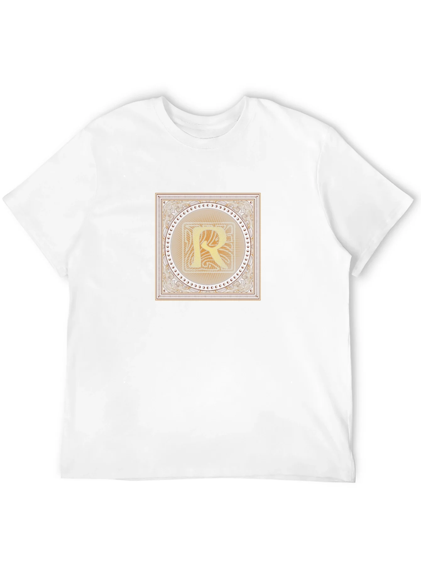 Golden Letter R T-Shirt - Stylish Graphic Tee