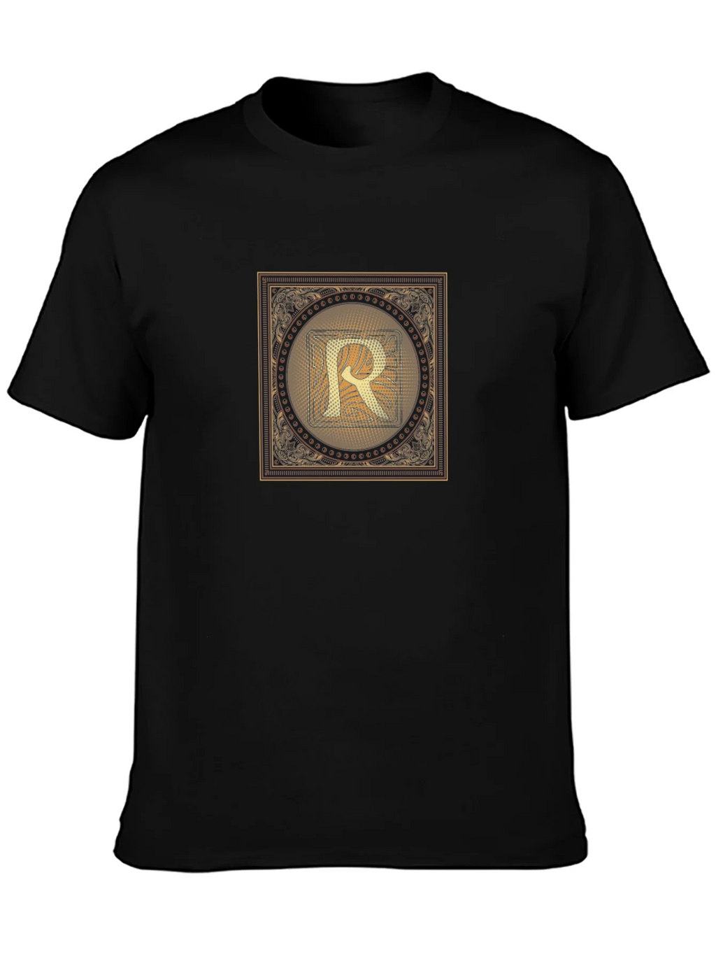 Golden Letter R T-Shirt - Stylish Graphic Tee