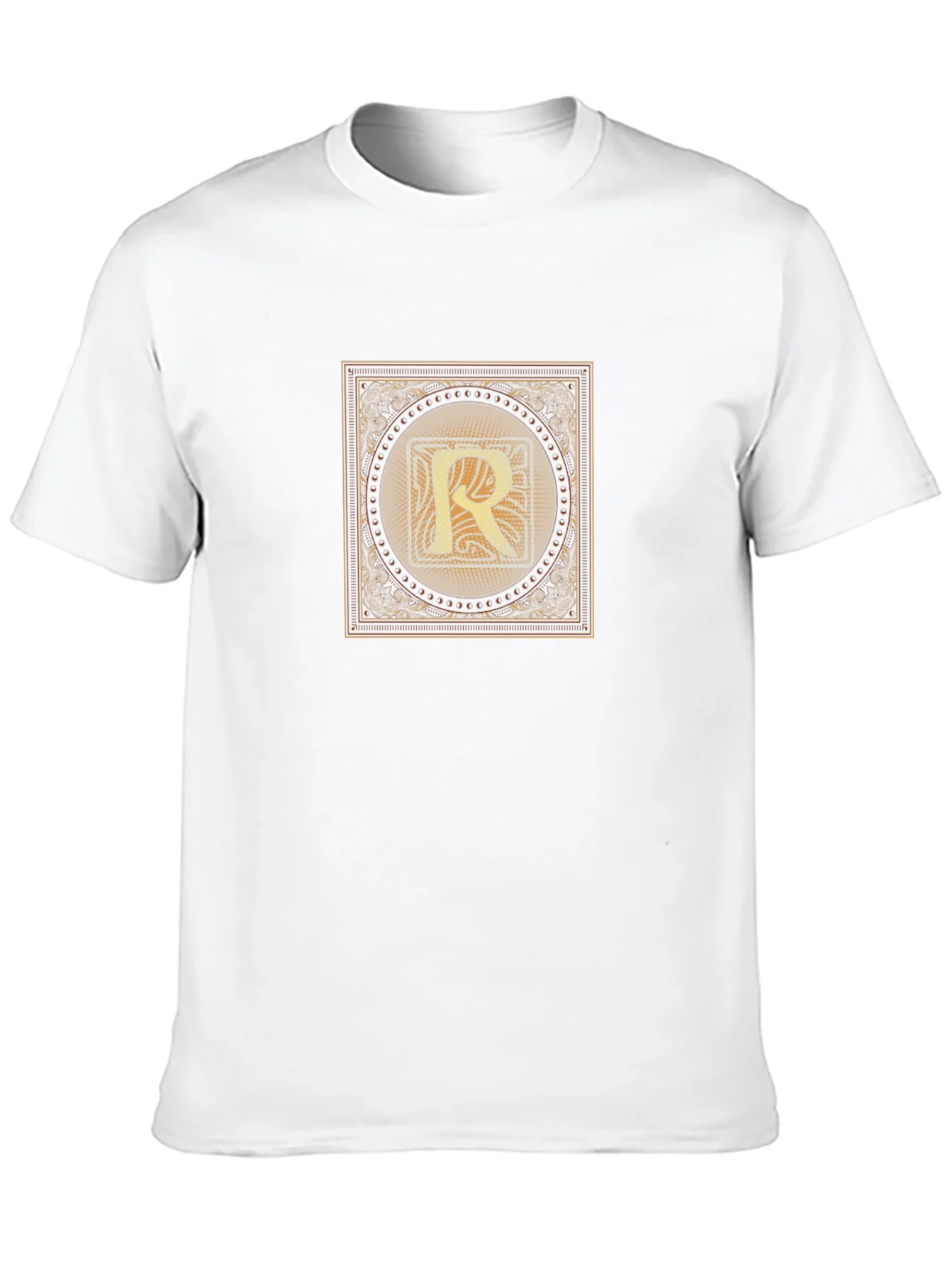 Golden Letter R T-Shirt - Stylish Graphic Tee