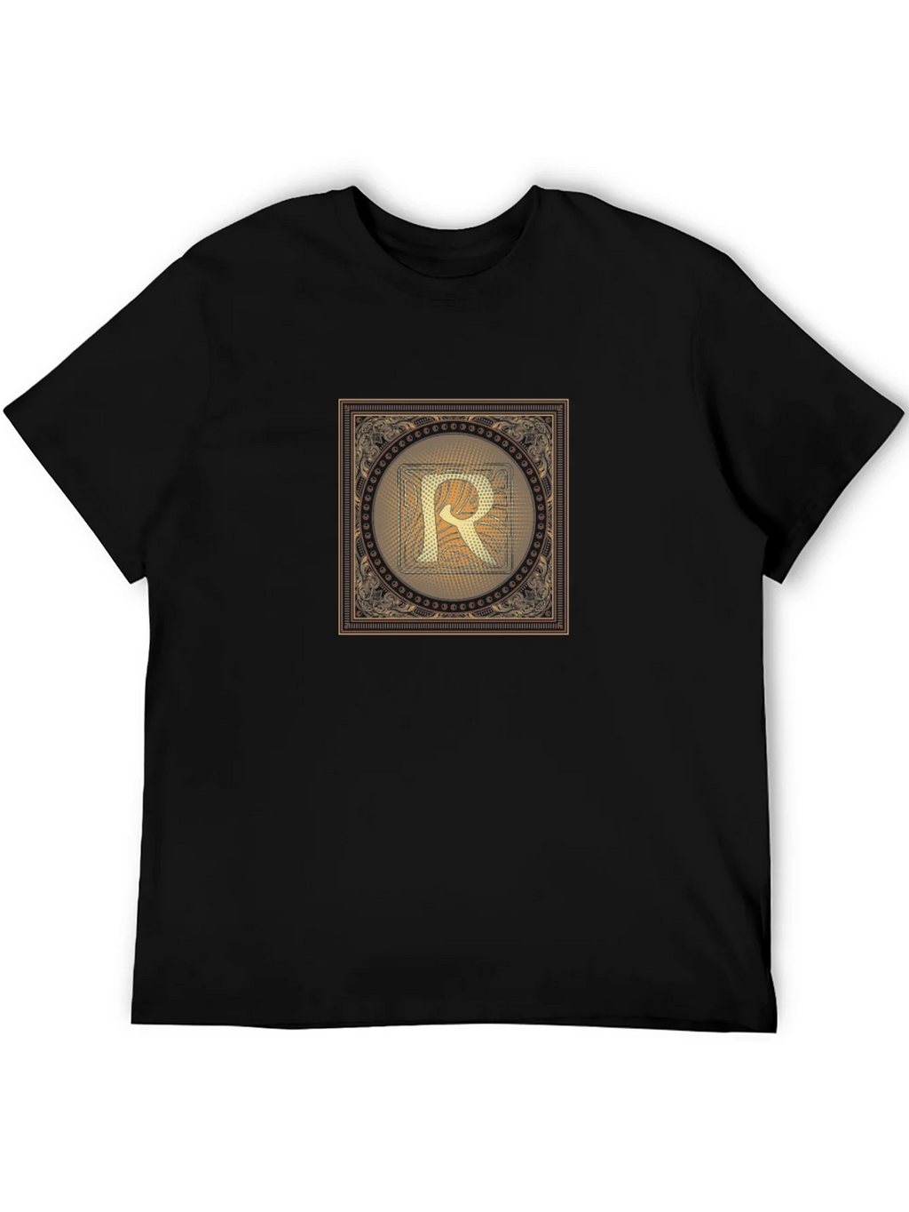 Golden Letter R T-Shirt - Stylish Graphic Tee