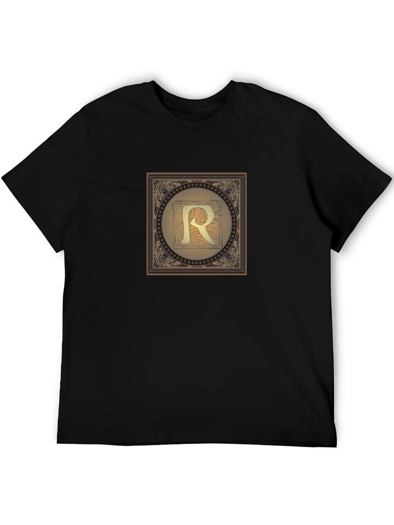 Golden Letter R T-Shirt - Stylish Graphic Tee