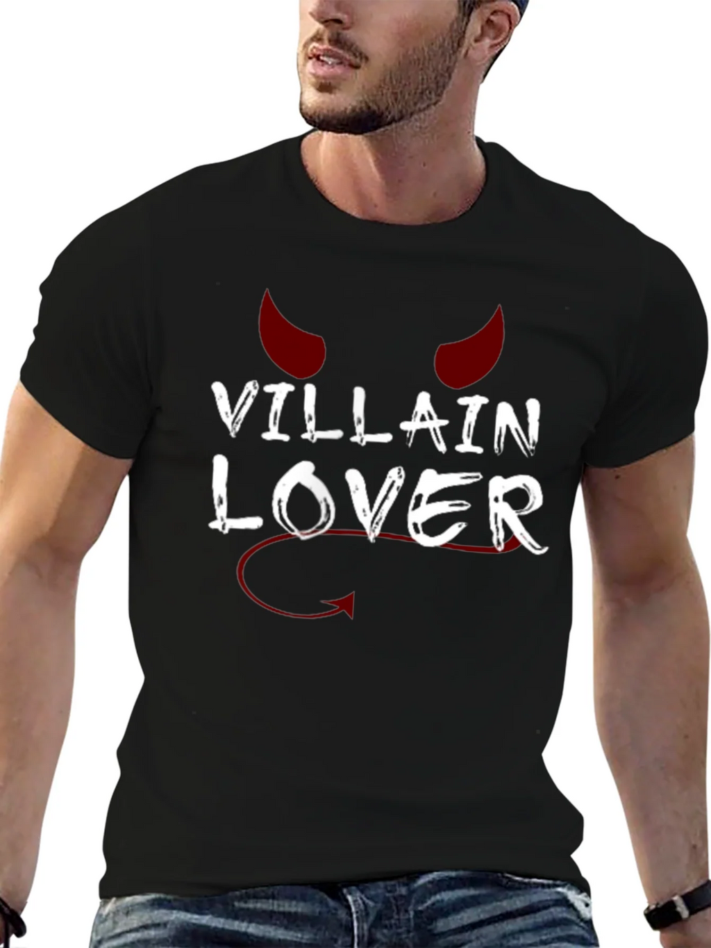 Villain Lover Graphic T-Shirt - Black