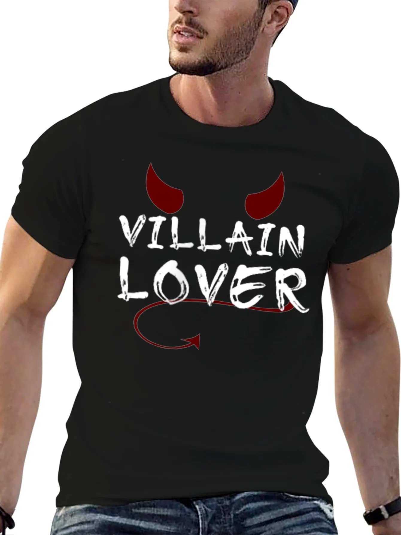 Villain Lover Graphic T-Shirt - Black
