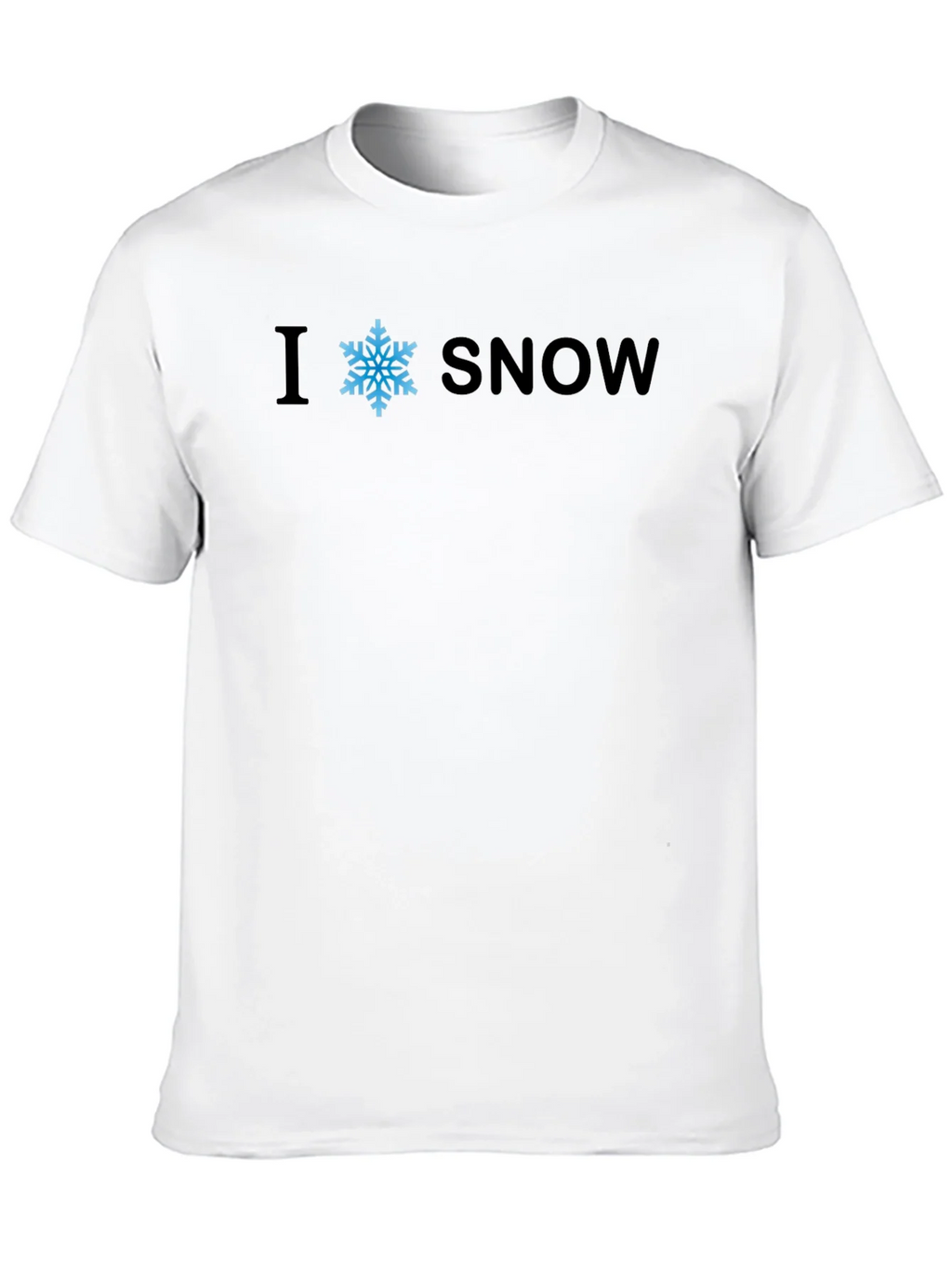 I Snowflake Snow T-Shirt - Black