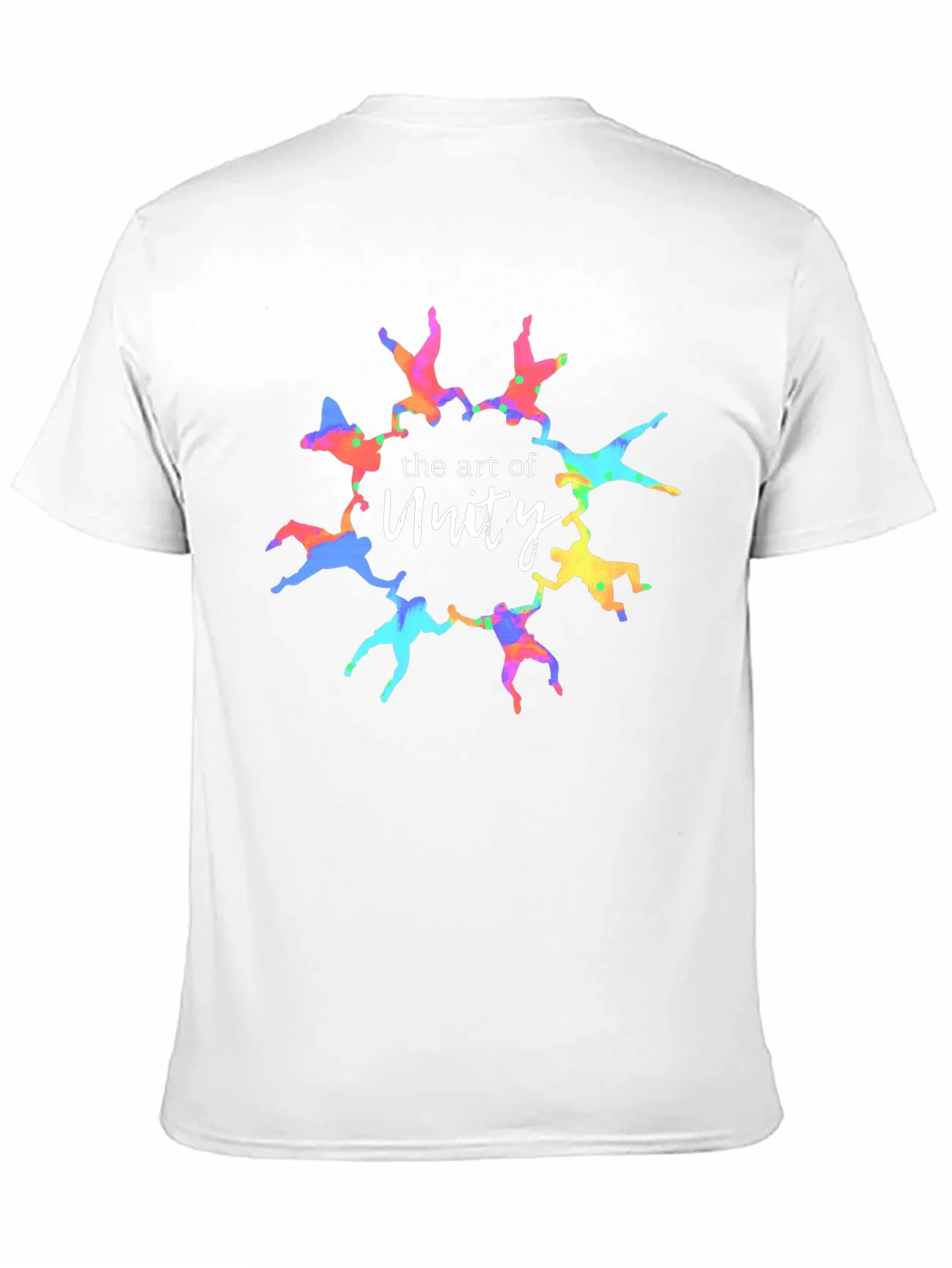 Unity Art Graphic Tee - Colorful People Circle Design
