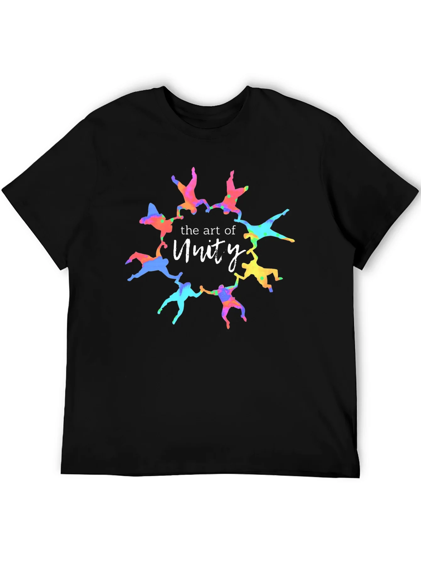 Unity Art Graphic Tee - Colorful People Circle Design