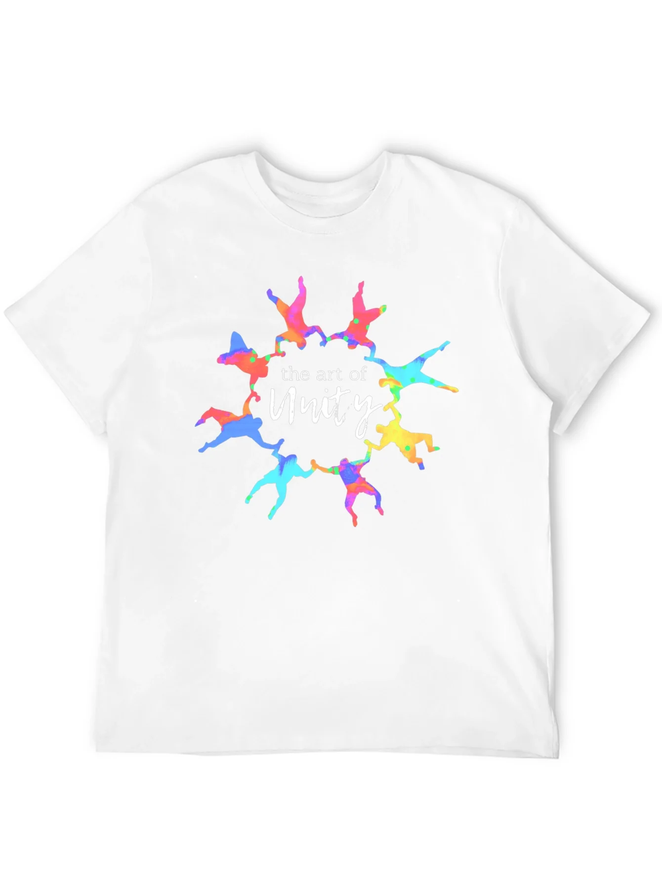 Unity Art Graphic Tee - Colorful People Circle Design