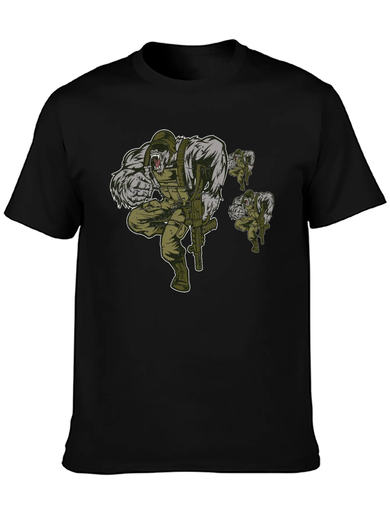 Gorilla Squad Graphic T-Shirt - Black Crew Neck