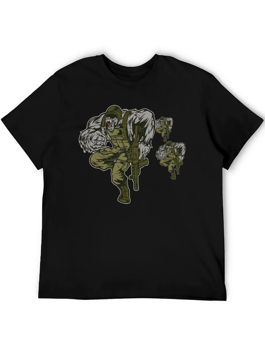 Gorilla Squad Graphic T-Shirt - Black Crew Neck