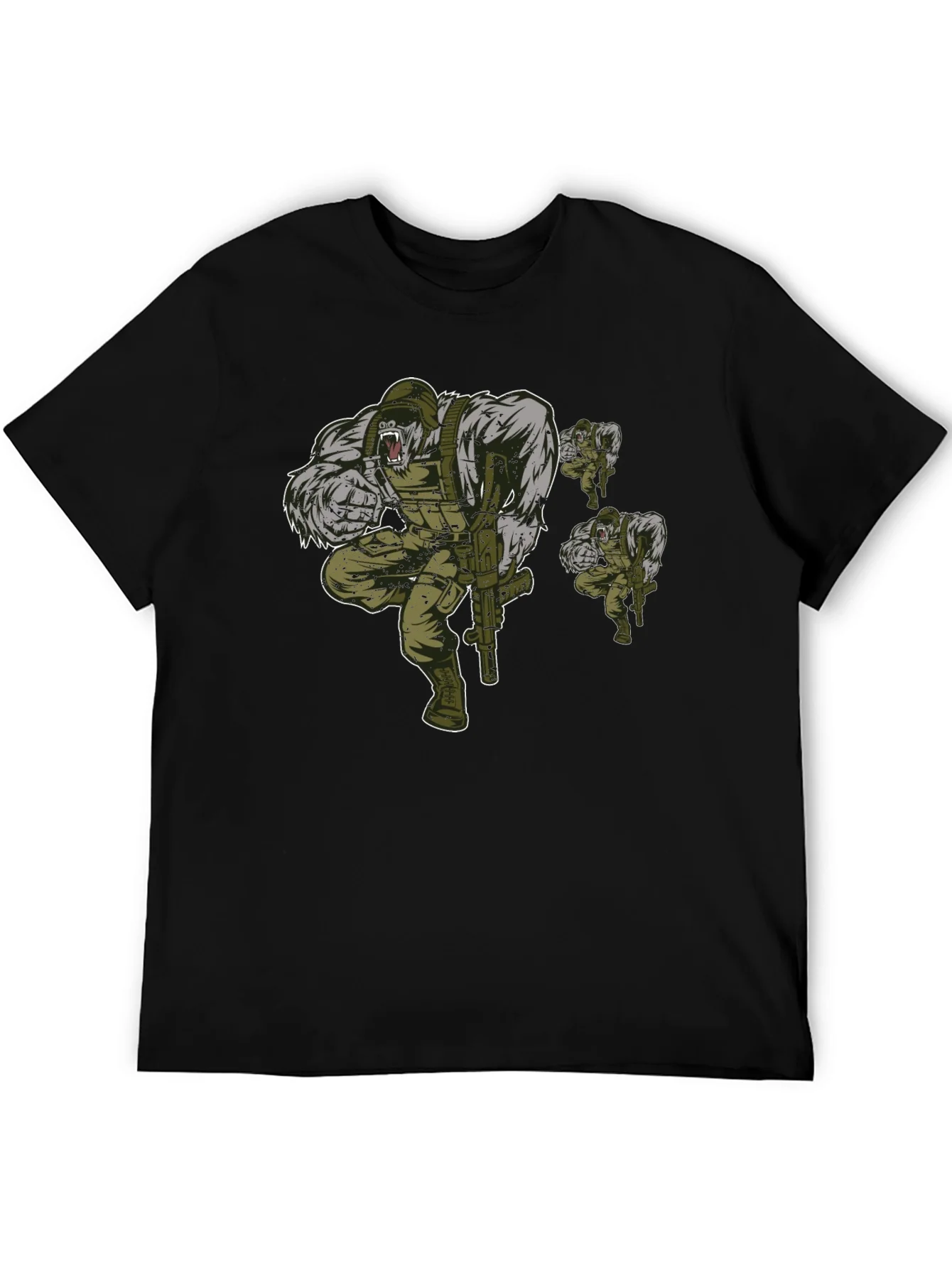Gorilla Squad Graphic T-Shirt - Black Crew Neck