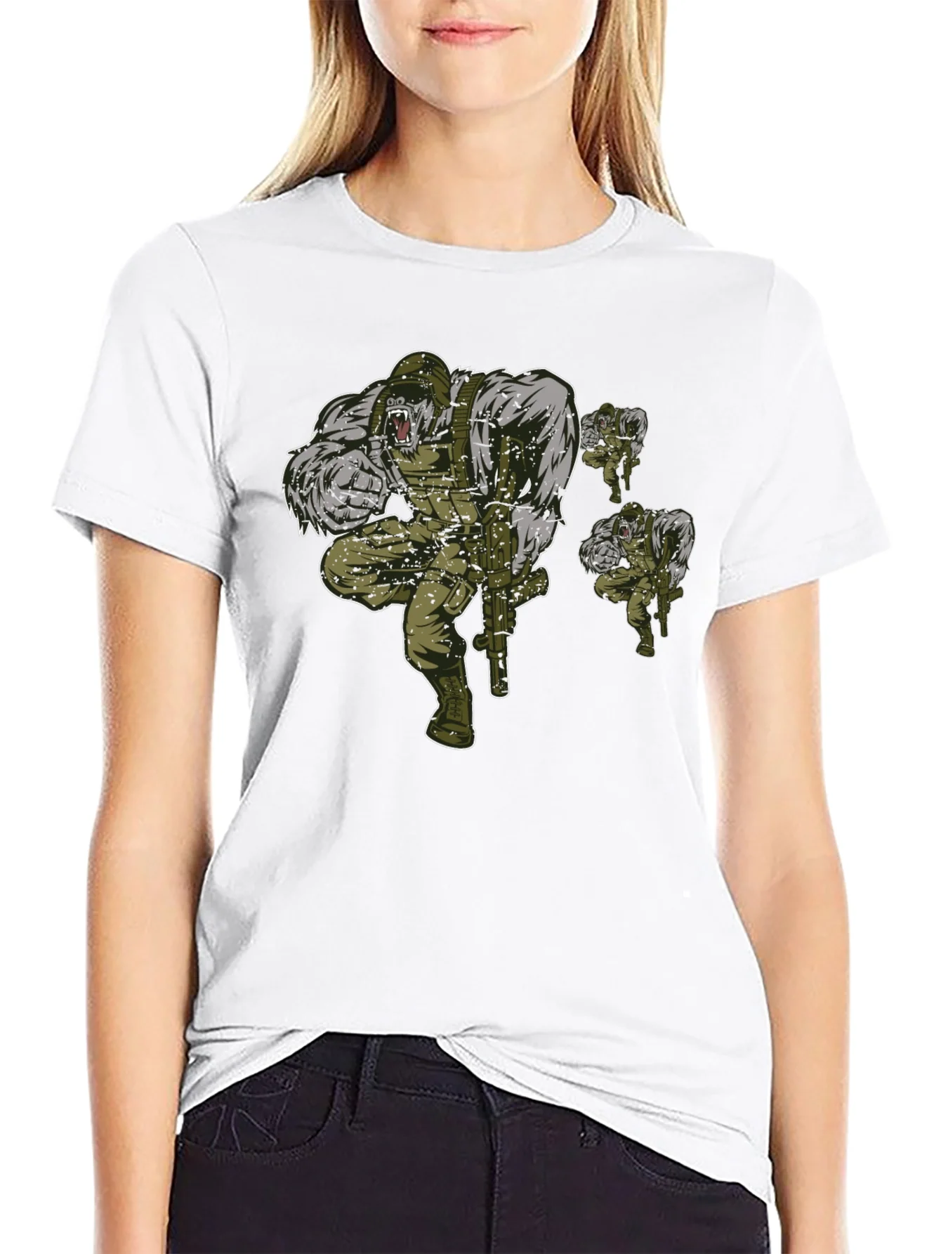 Gorilla Squad Graphic T-Shirt - Black Crew Neck