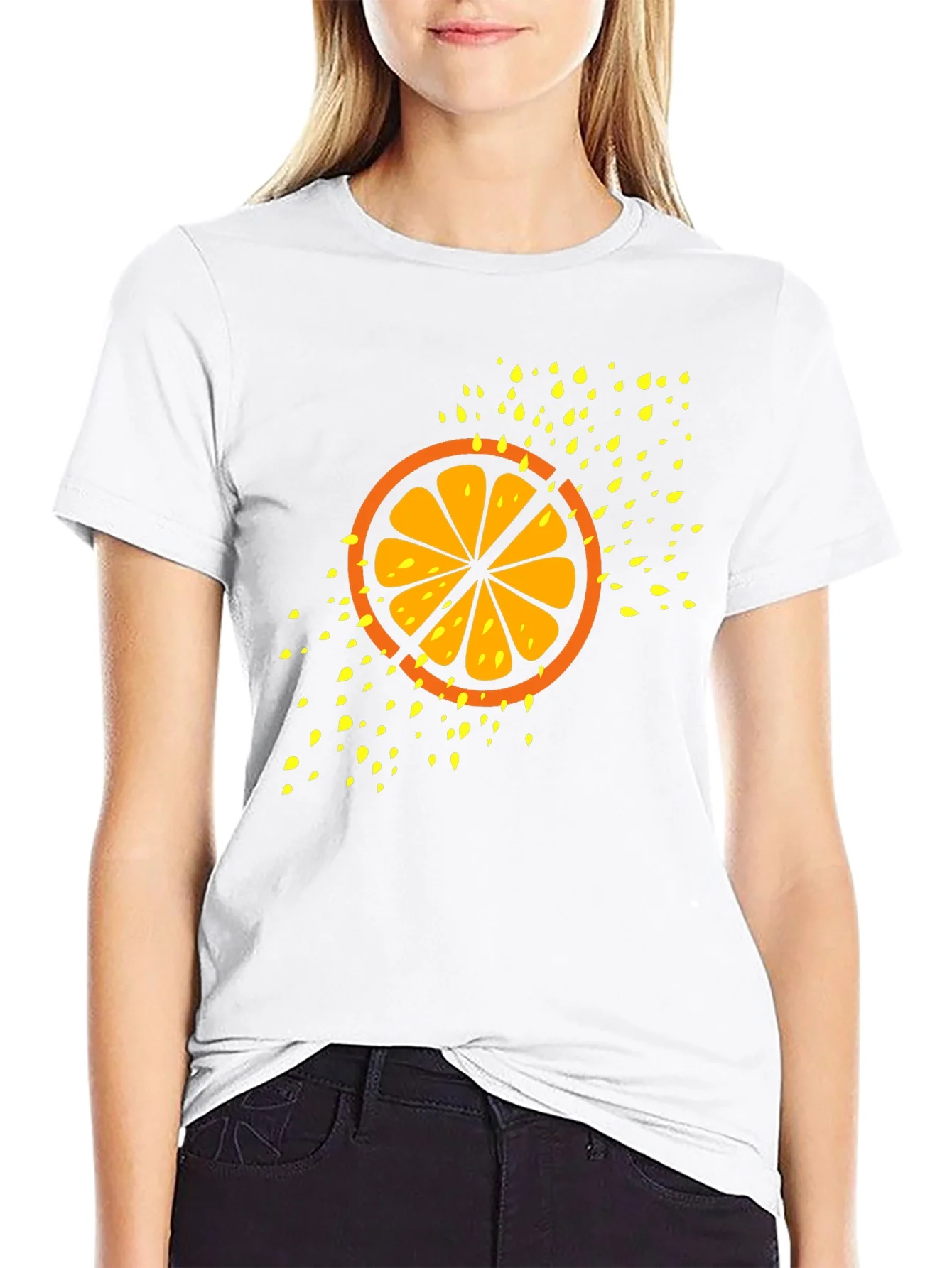 Citrus Slice Graphic Tee - Cool Fruit Design