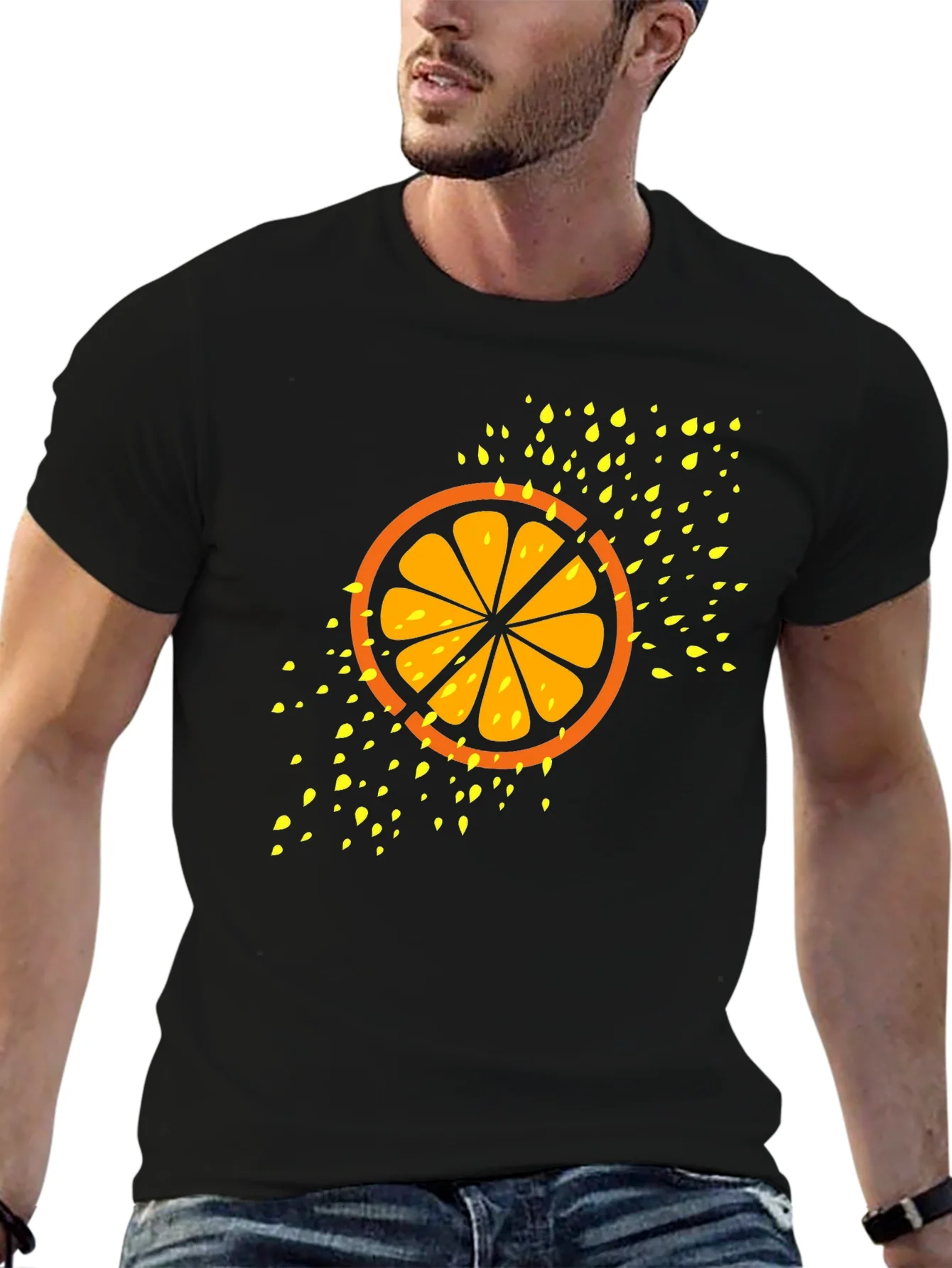 Citrus Slice Graphic Tee - Cool Fruit Design