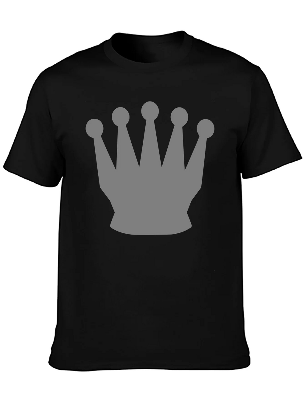 Mens Black Crown Graphic Tee - Stylish Casual Wear
