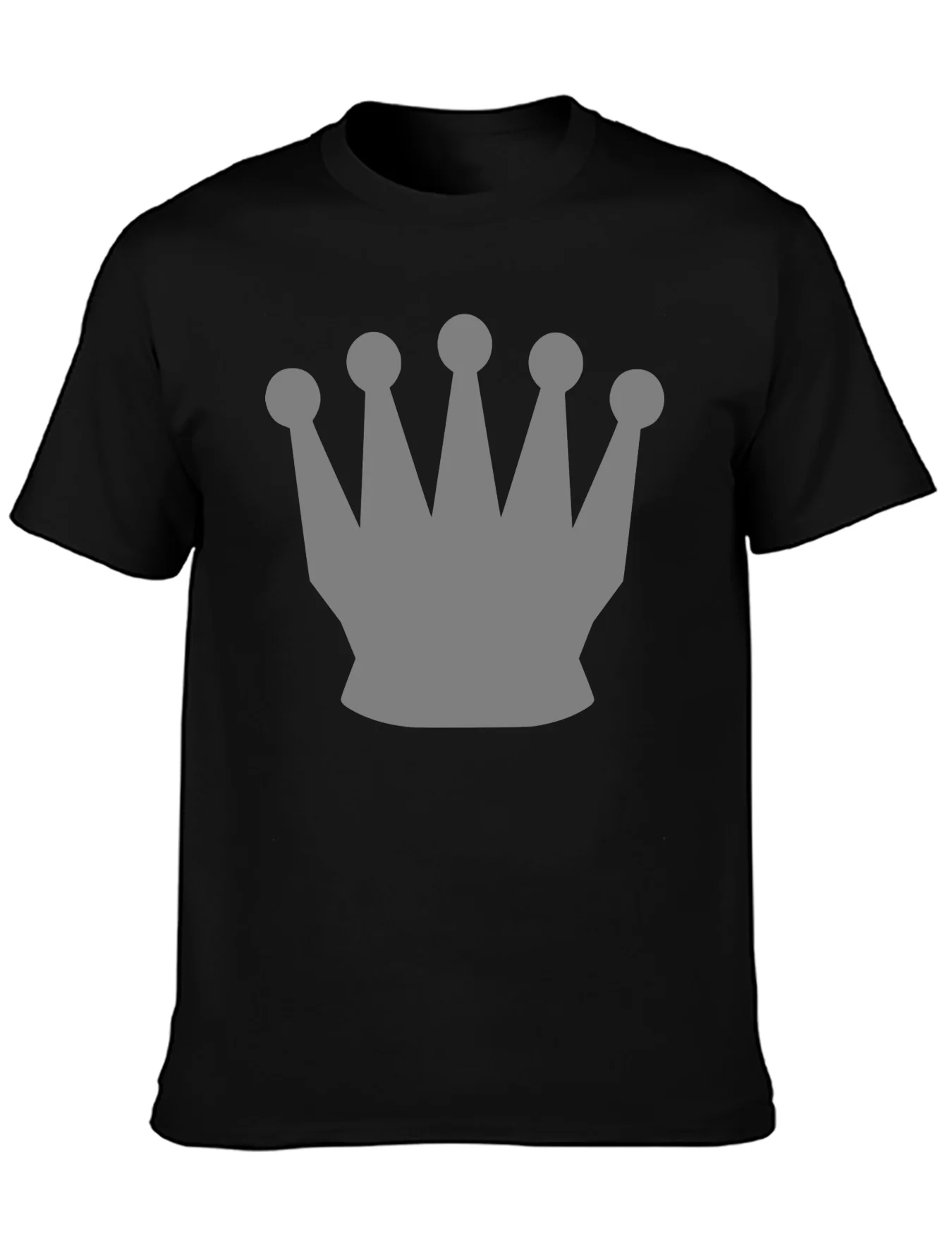 Mens Black Crown Graphic Tee - Stylish Casual Wear