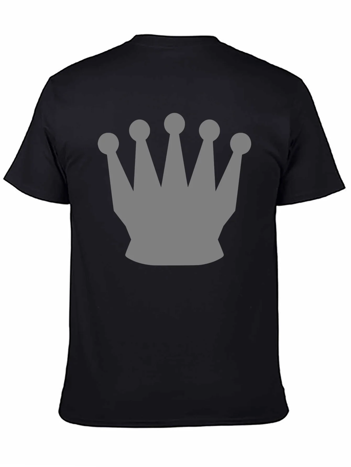 Mens Black Crown Graphic Tee - Stylish Casual Wear