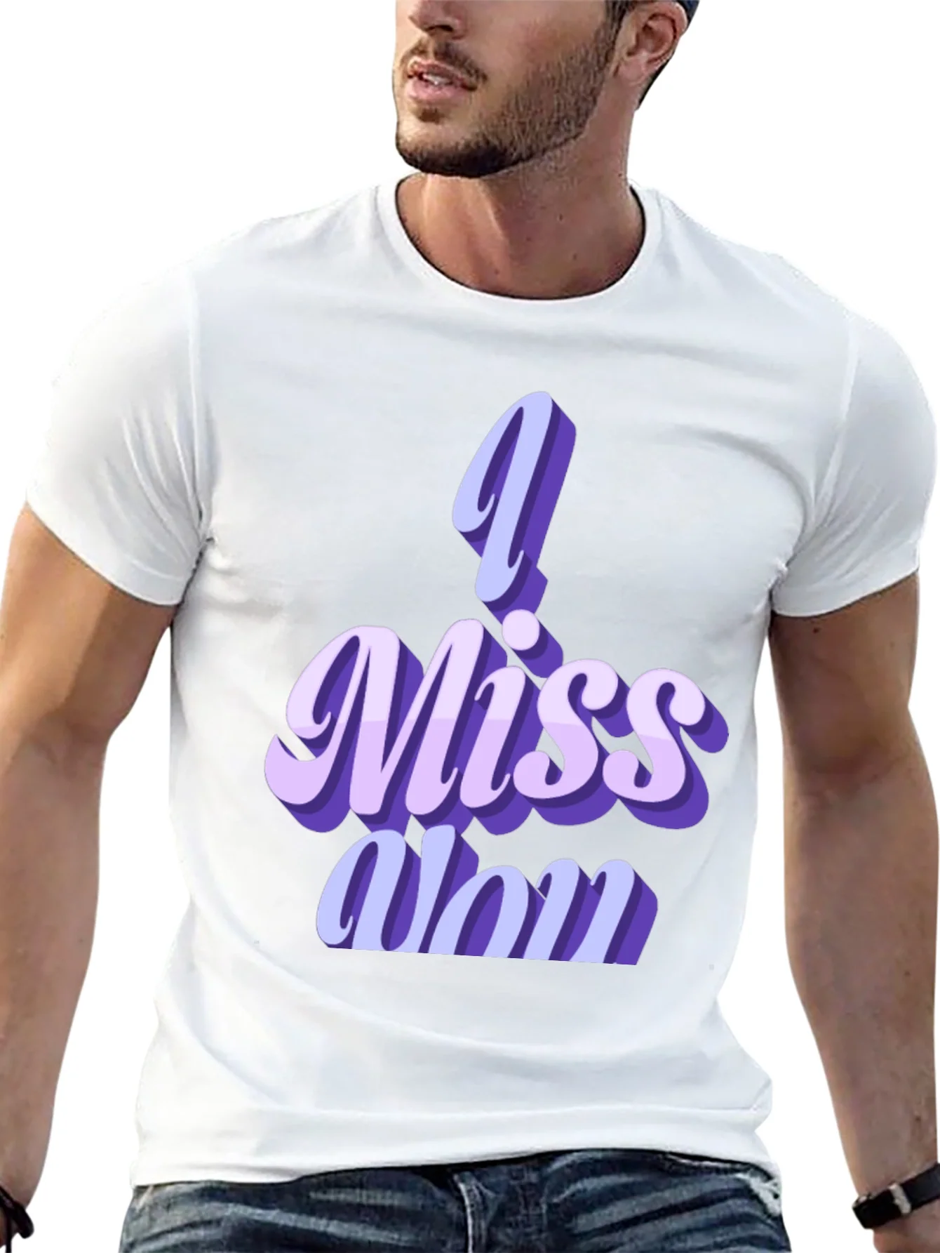 I Miss You Graphic Tee - Soft Black Unisex T-Shirt
